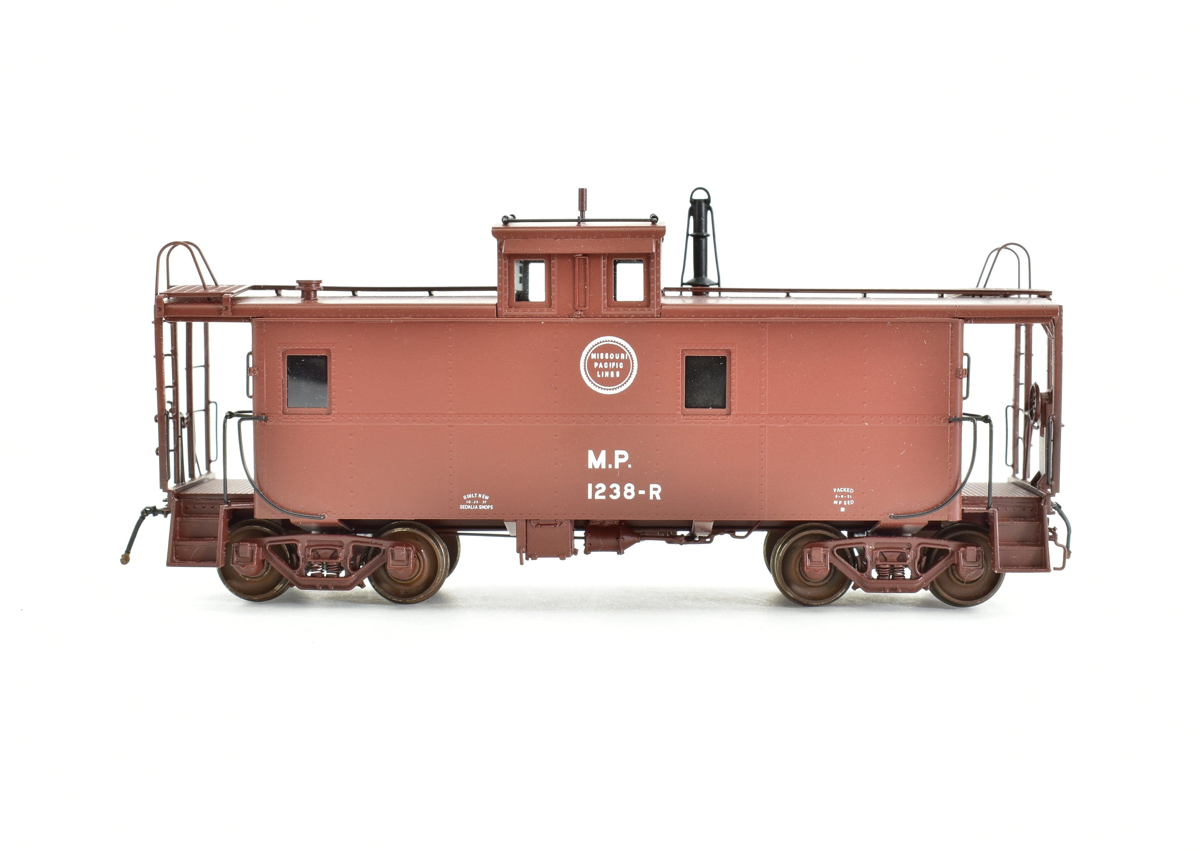 HO Scale Brass Model - Overland Models, Inc. Missouri Pacific Steel Caboose Magor Copy Built in 1951 with FP Radio Version