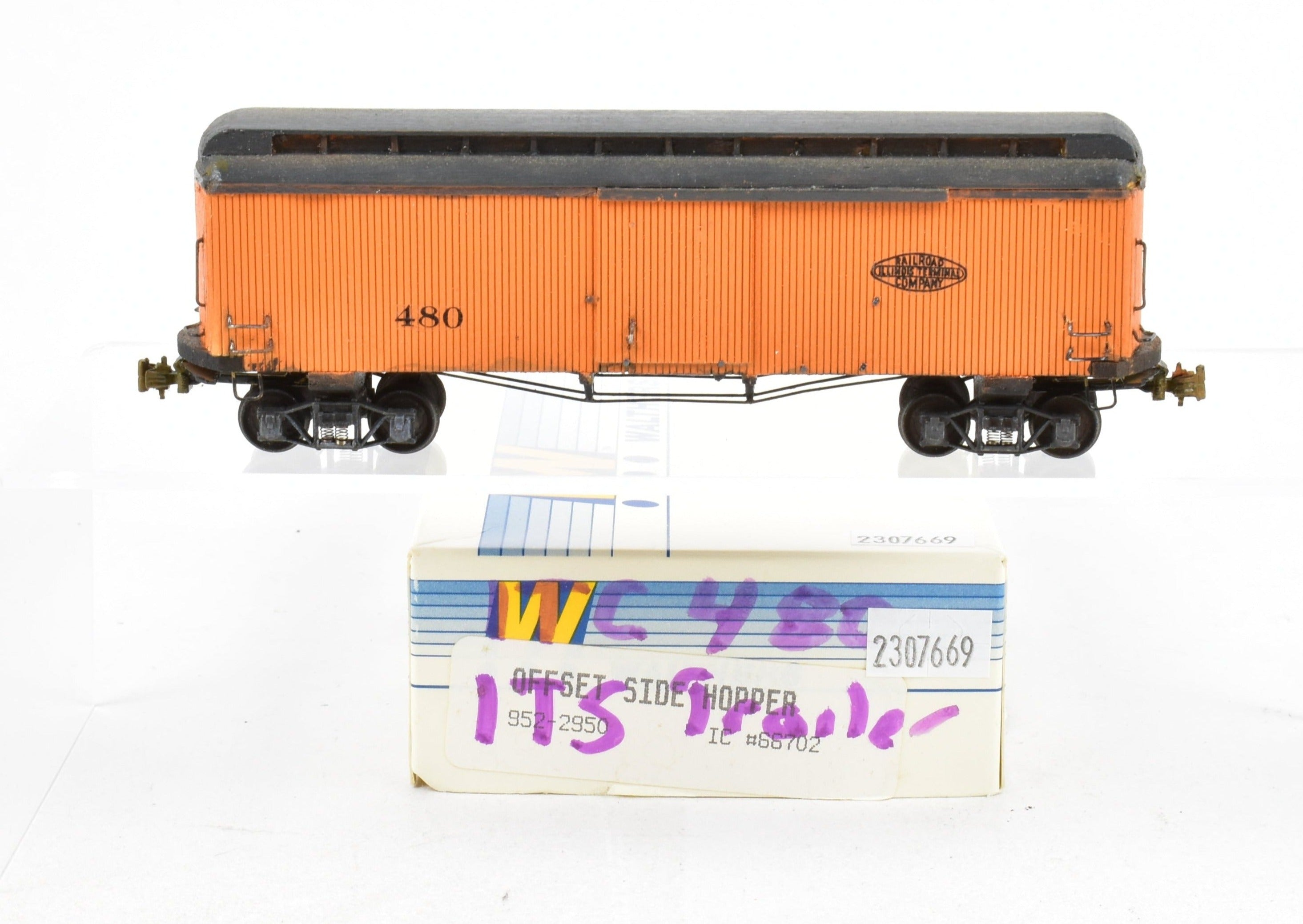 La Belle Woodworking Illinois Terminal Freight/Baggage Trailer #480, Well-Built & Painted