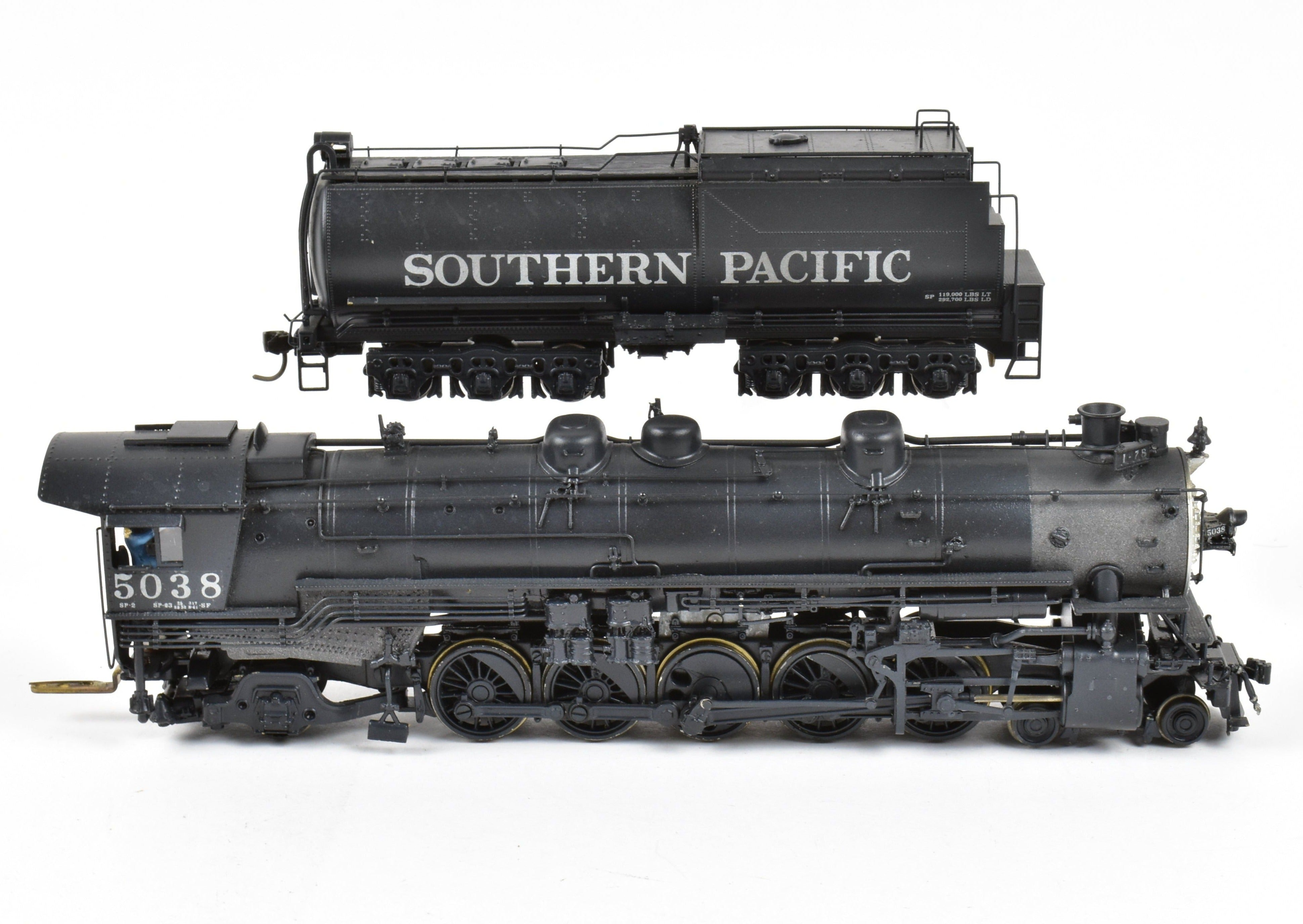 HO Scale Brass Westside Model Co. Southern Pacific SP-2 4-10-2 Custom Painted Steam Locomotive Model No. 5038 for Railroad Enthusiasts