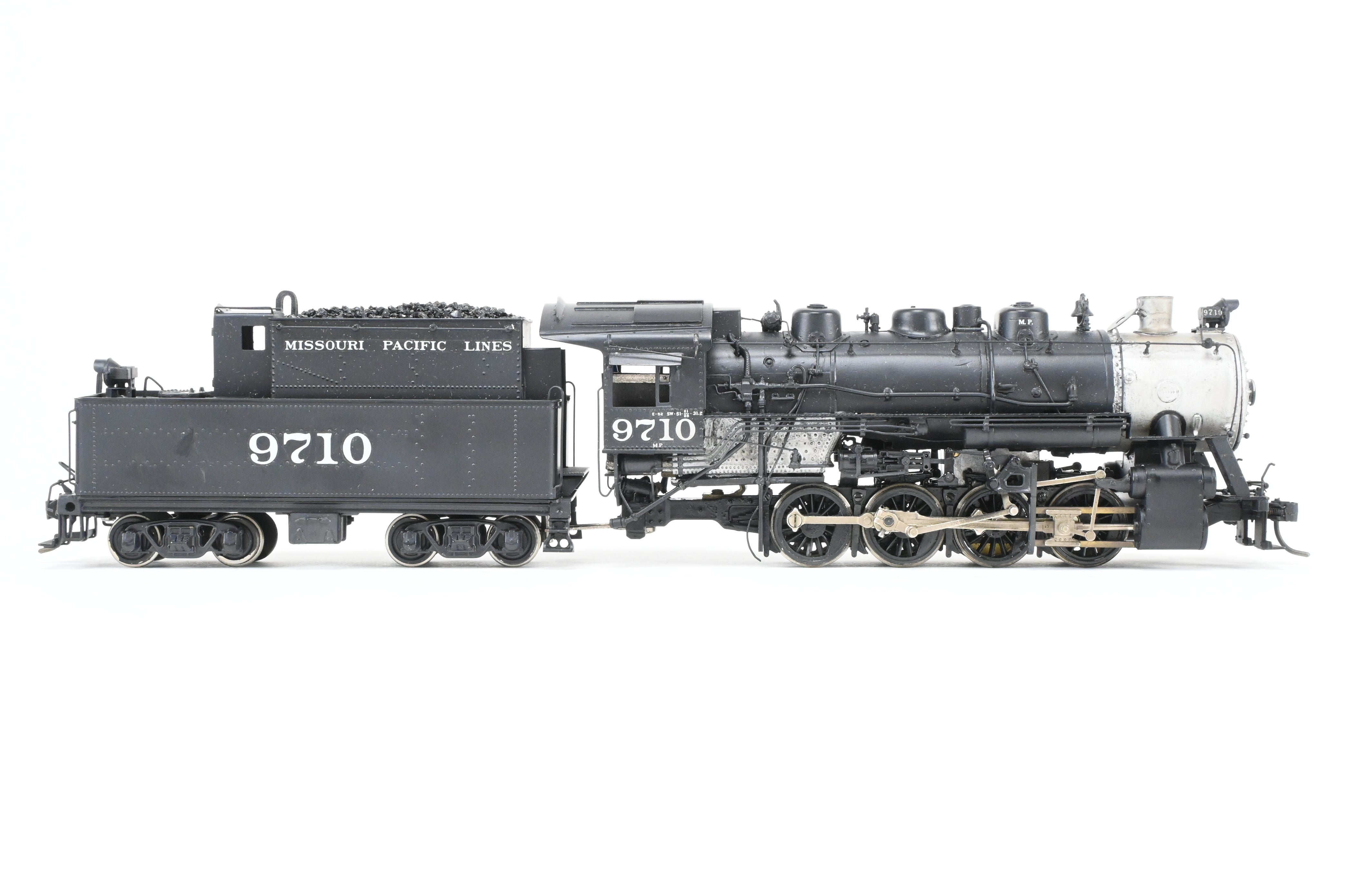 HO Scale Custom-Made Brass Missouri Pacific 0-8-0 Locomotive Model, CP No. 9710, Scratch Built by Joe G. Collias - One of a Kind
