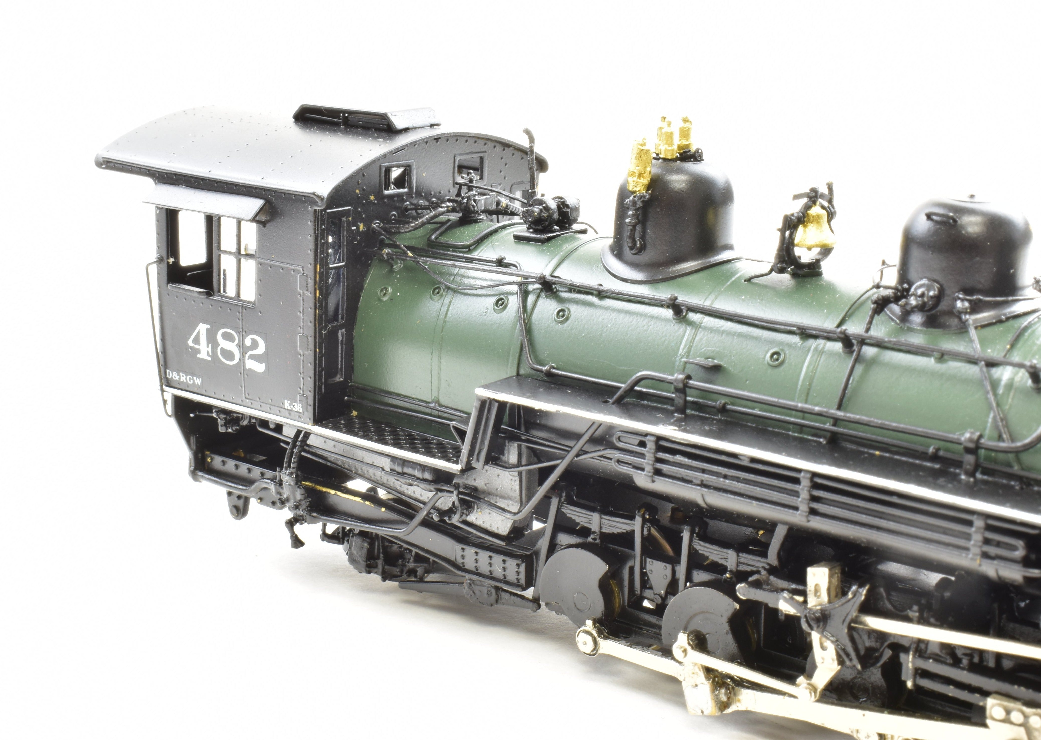 HOn3 Brass PFM Fujiyama - D&RGW Denver & Rio Grande Western K - 36 2 - 8 - 2 Pro Paint Locomotive #482