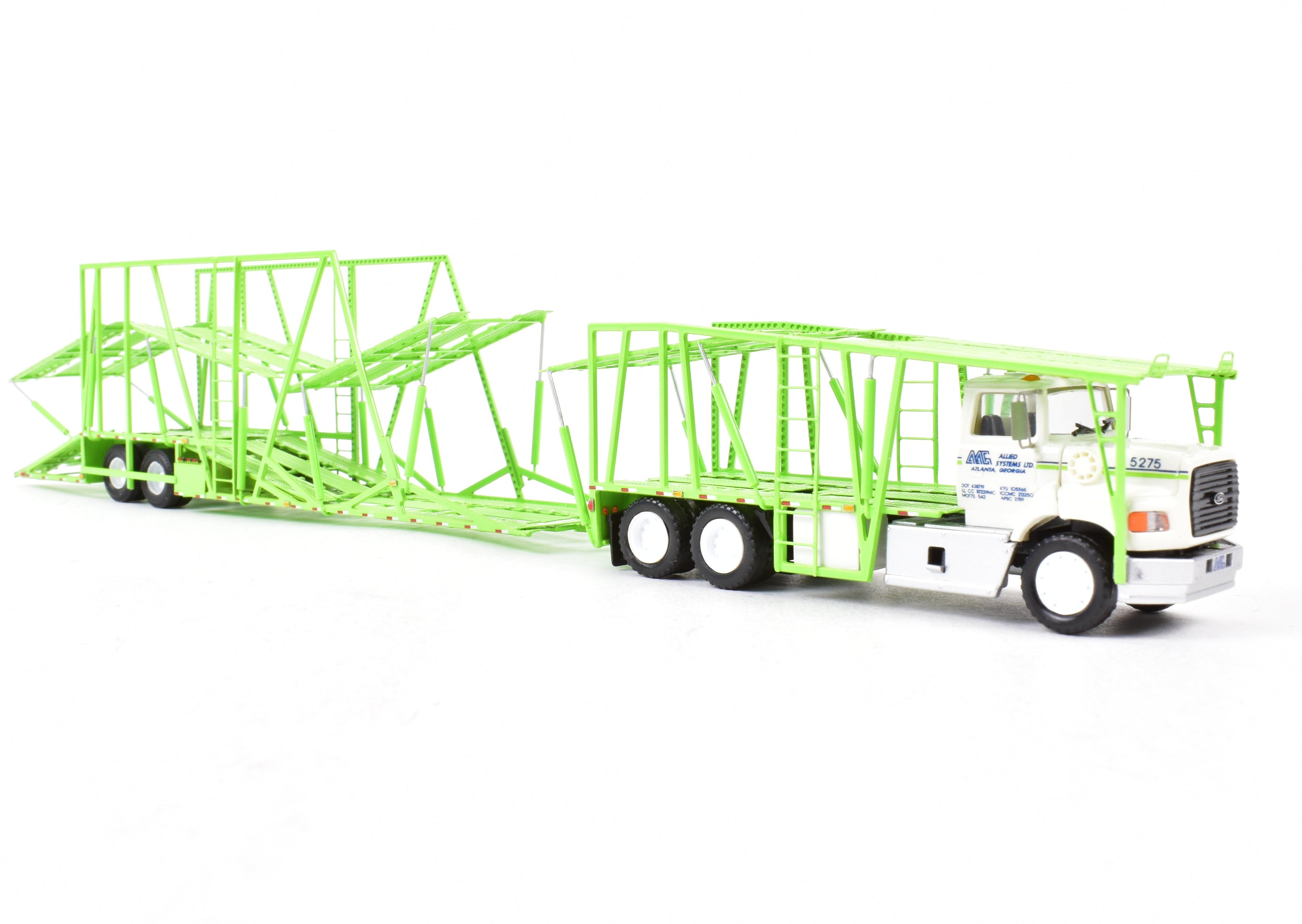 HO Scale Brass Commercial Allied Systems Auto Carrier Tractor Model No. 5275 by Lonestar Models with Factory Green Paint Finish