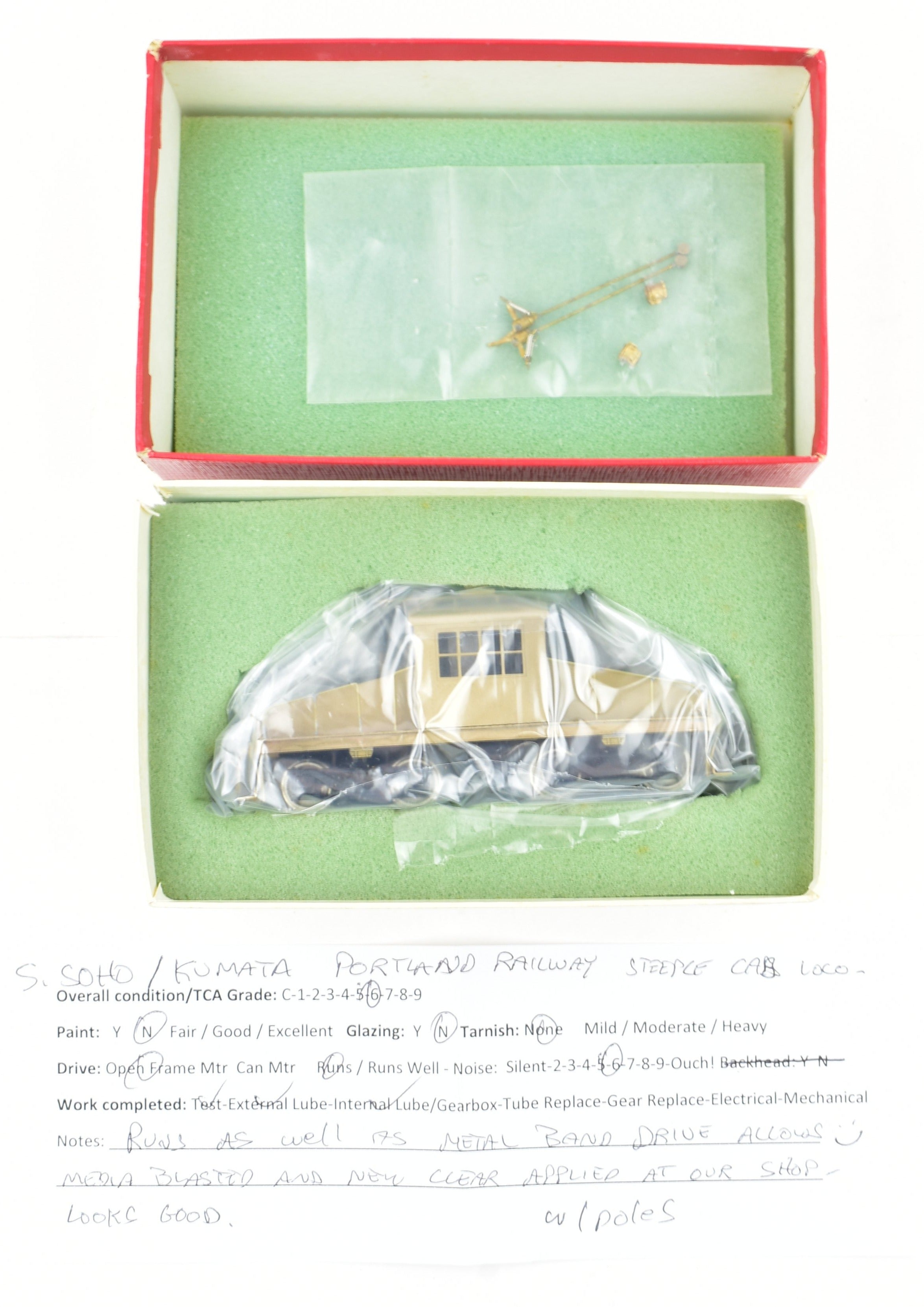 1975 HO Scale Brass Portland Railway #1400 Steeple Cab Locomotive by S. Soho & Co
