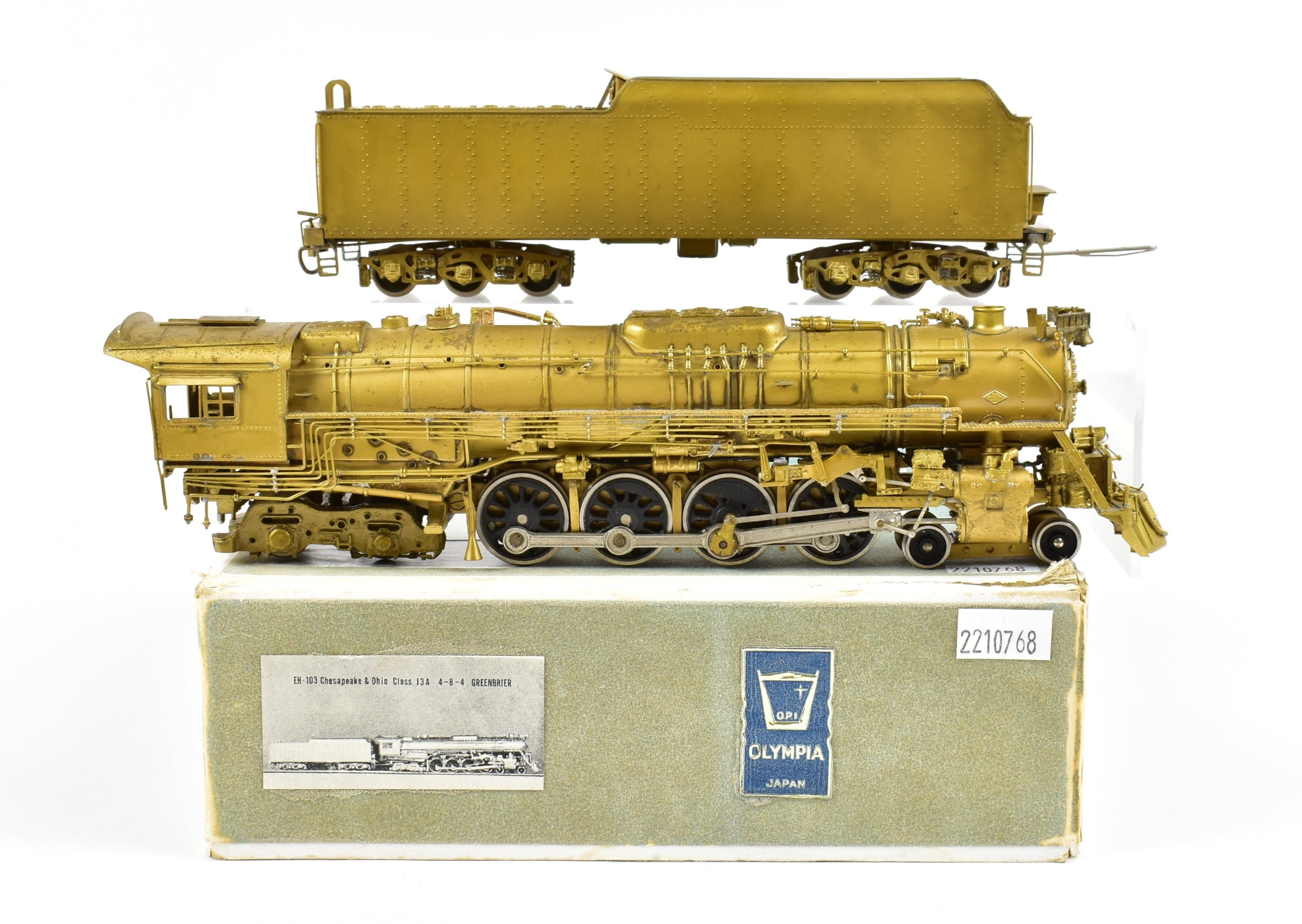 HO Scale Brass Gem Models Chesapeake & Ohio (C&O) 4-8-4 J-3a Greenbrier Steam Locomotive Model