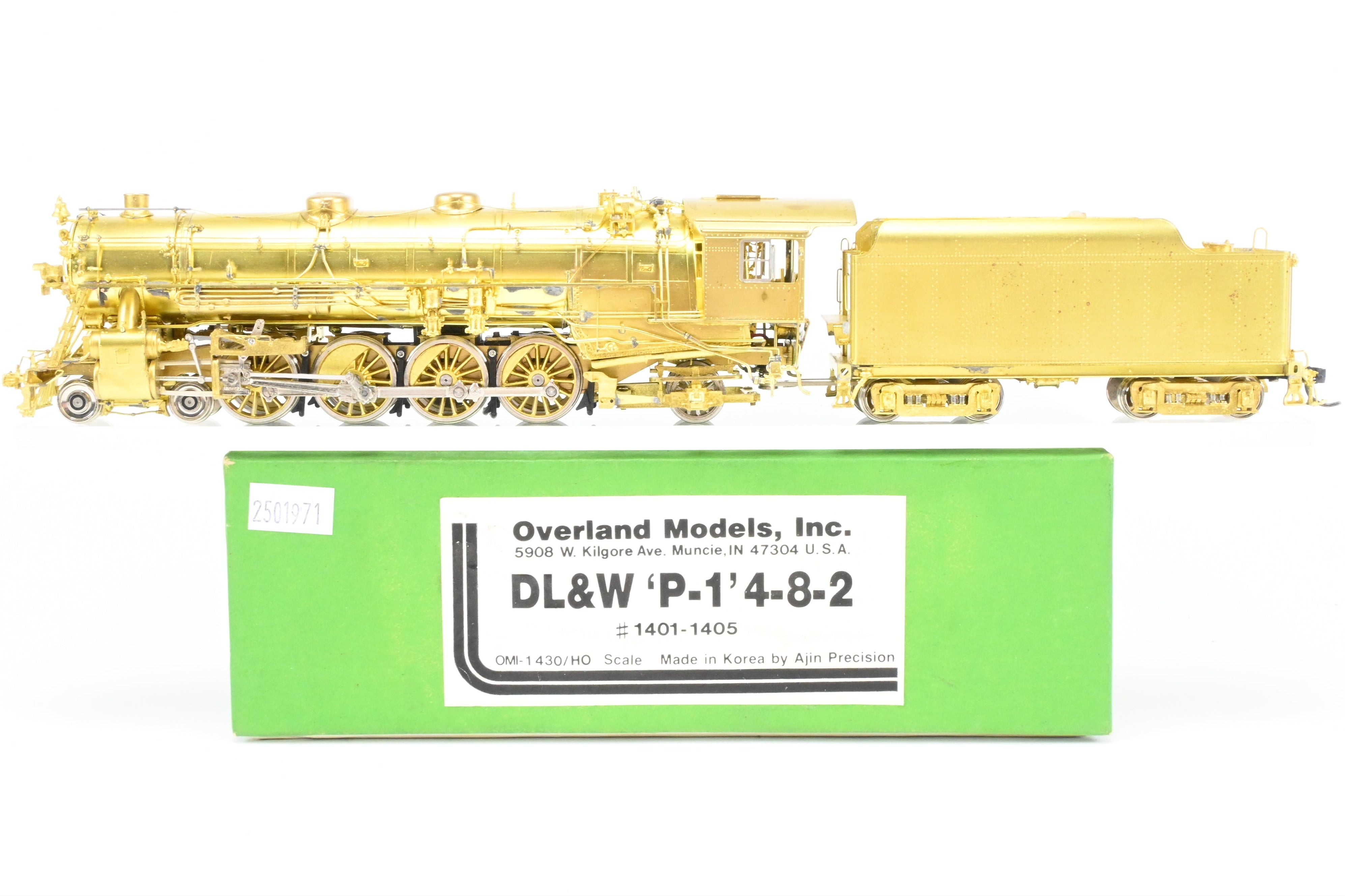 HO Scale Brass Model Train - Overland Models DL&W - Lackawanna P - 1 Class 4 - 8 - 2 Mountain Locomotive Replica