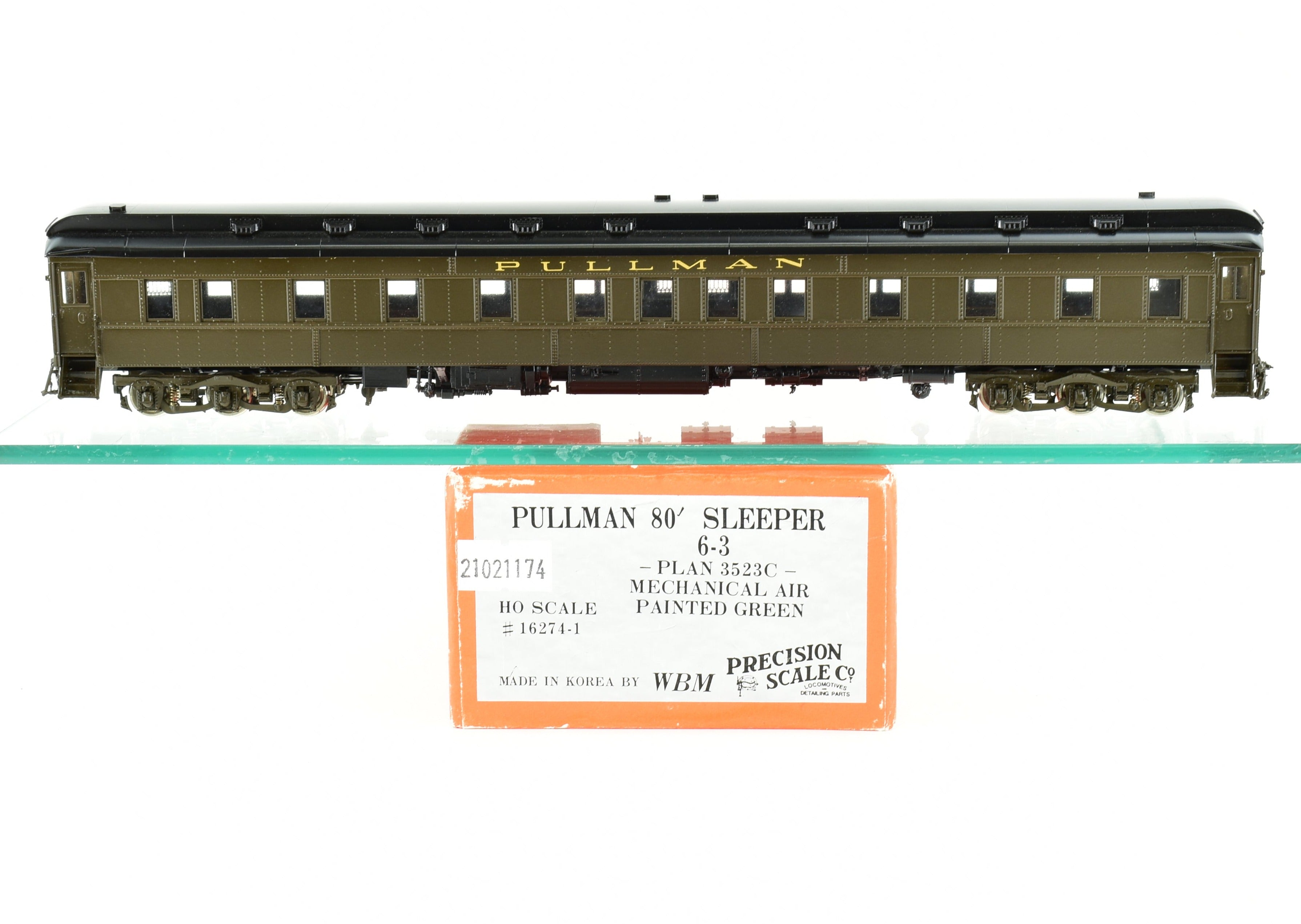 HO Brass PSC Precision Pullman 80' Sleeper 6-3 Plan 3523c Mechanical Air Model