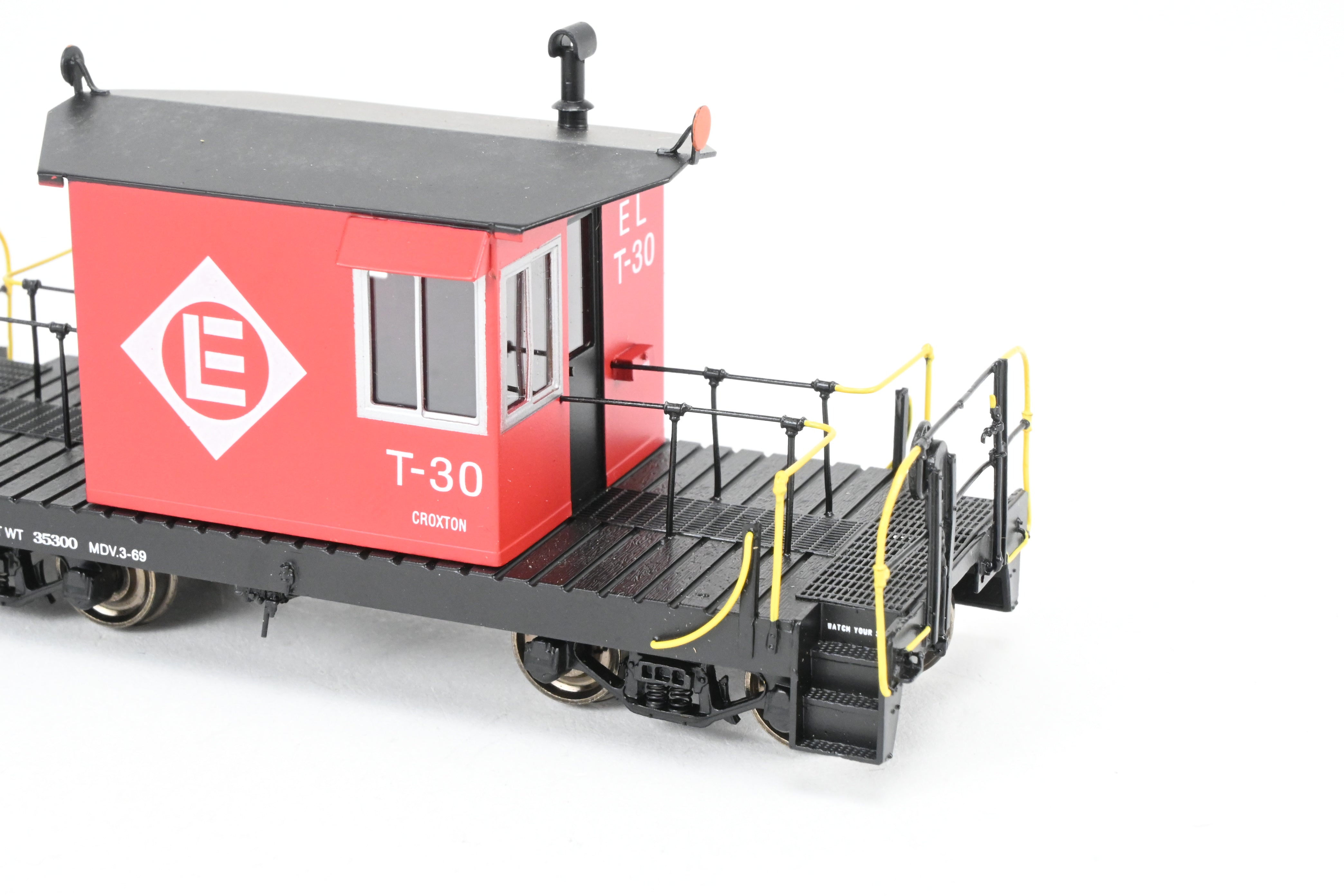 HO Brass OMI Erie Lackawanna Factory-Painted Transfer Caboose No. T-30
