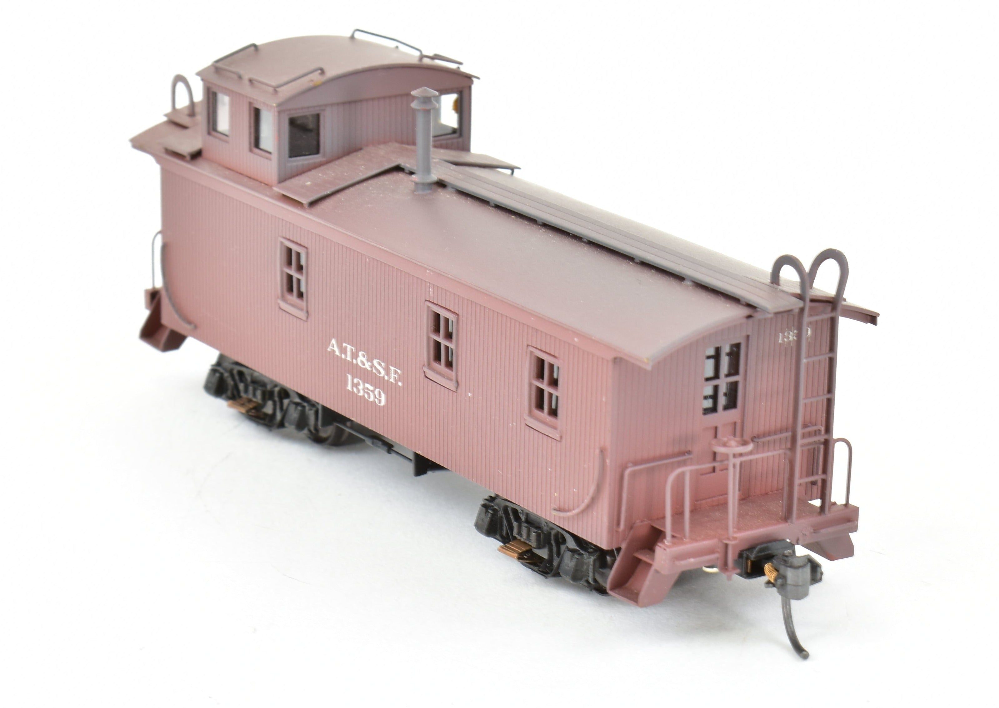 Custom Painted & Weathered HO Brass ATSF - Santa Fe Wood Caboose by Trains Inc.
