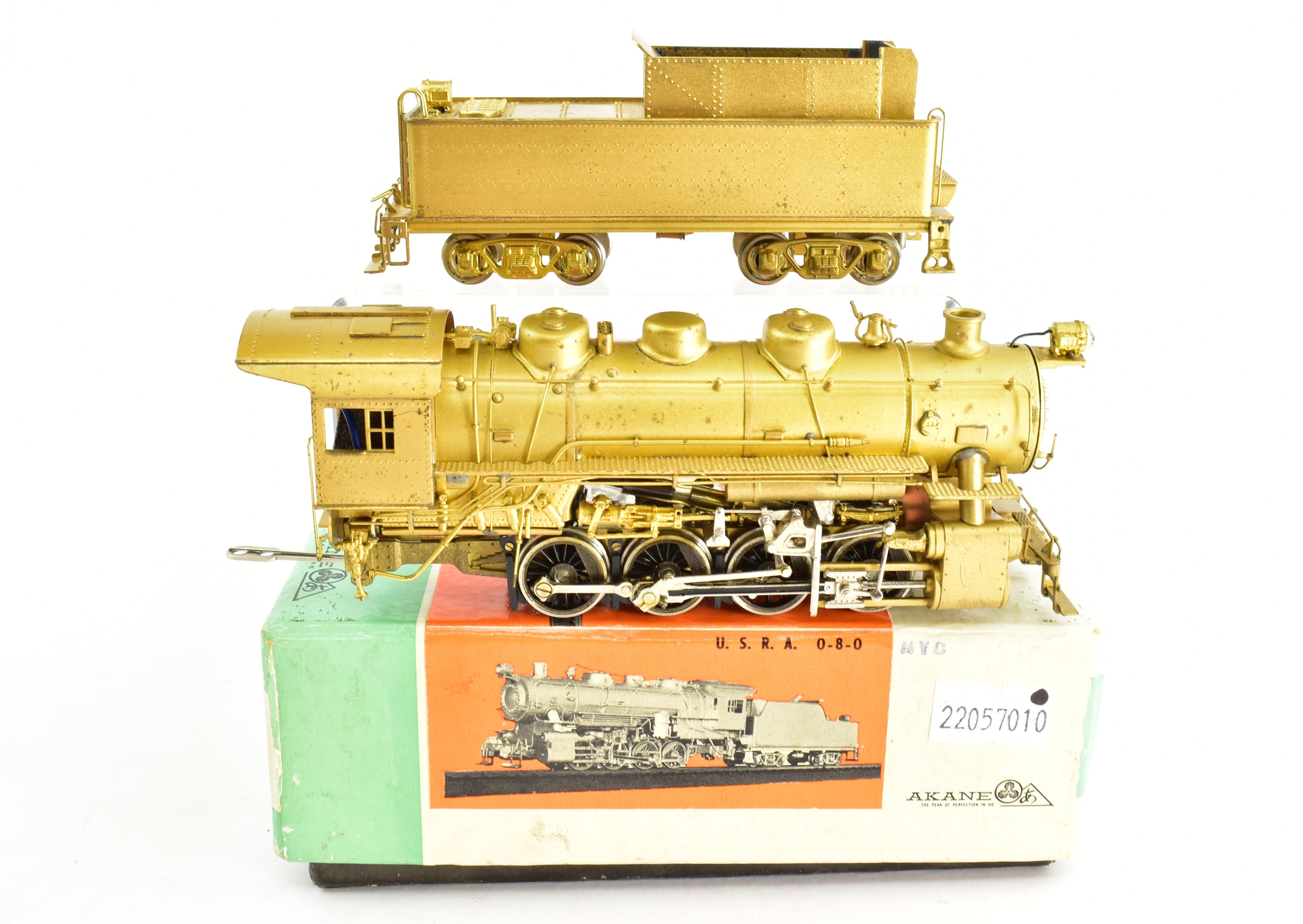 HO Scale Brass Akane USRA 0-8-0 Switcher, NYC Version 1963-1964 Model