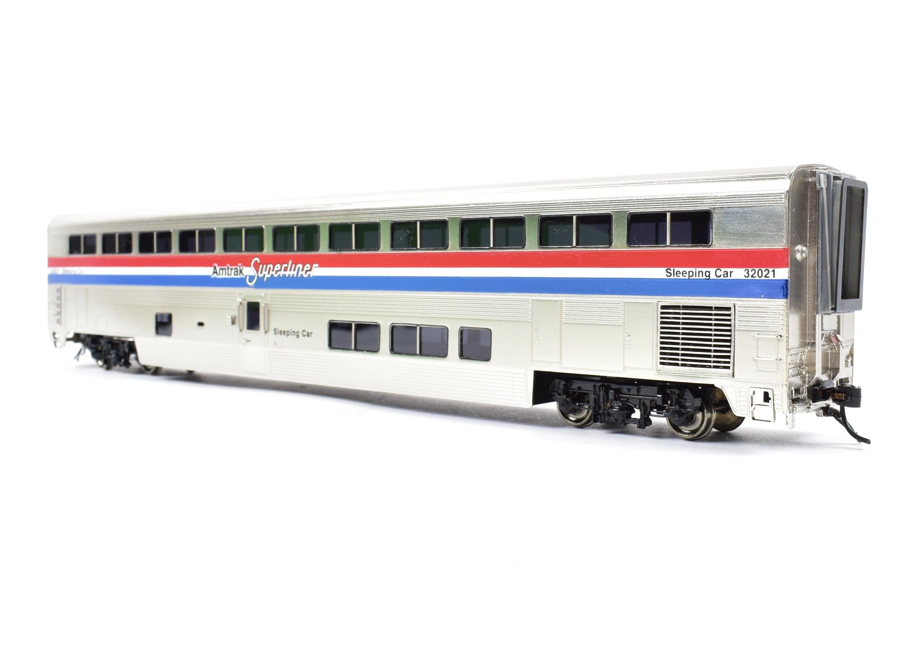 HO Scale Brass Amtrak Phase III Superliner Sleeping Car Model F/P #32021 by Overland Models, Inc. - A Collectible Train Replica