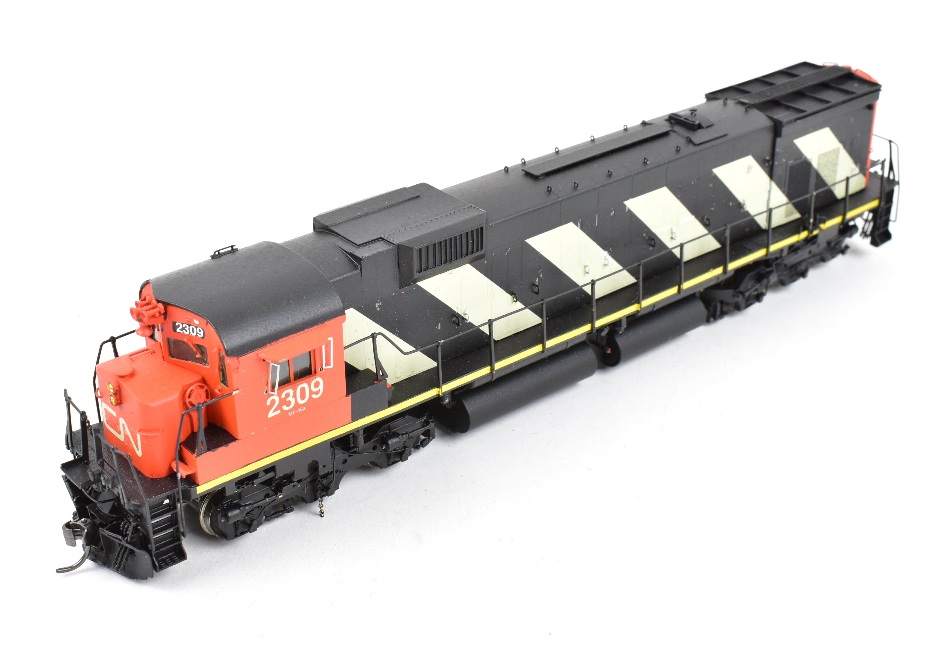 HO Scale Brass Model Train - Overland Models Inc. Canadian National Railway ALCO MLW M636 Custom Painted Locomotive