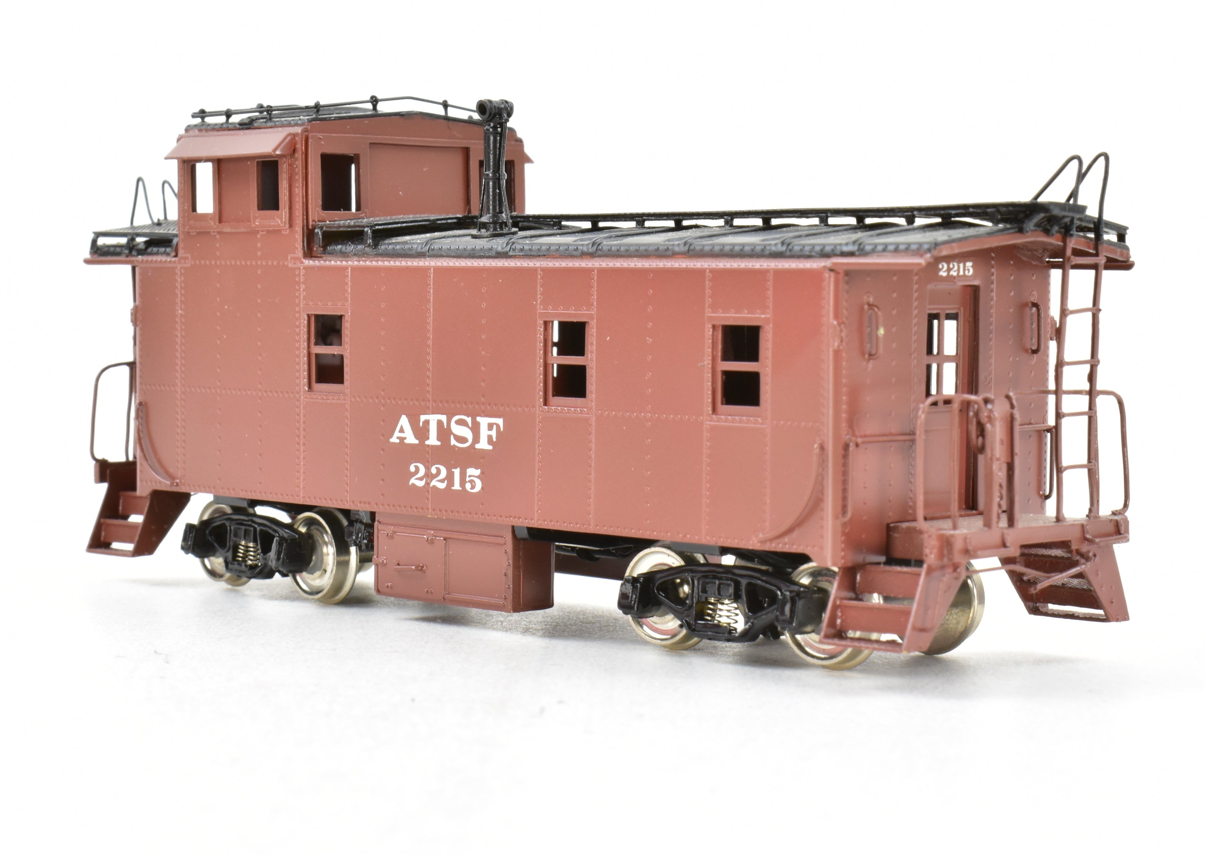 HO Brass ATSF - Santa Fe #2201 Class Flat Side Caboose by Key Imports, Original FP Version