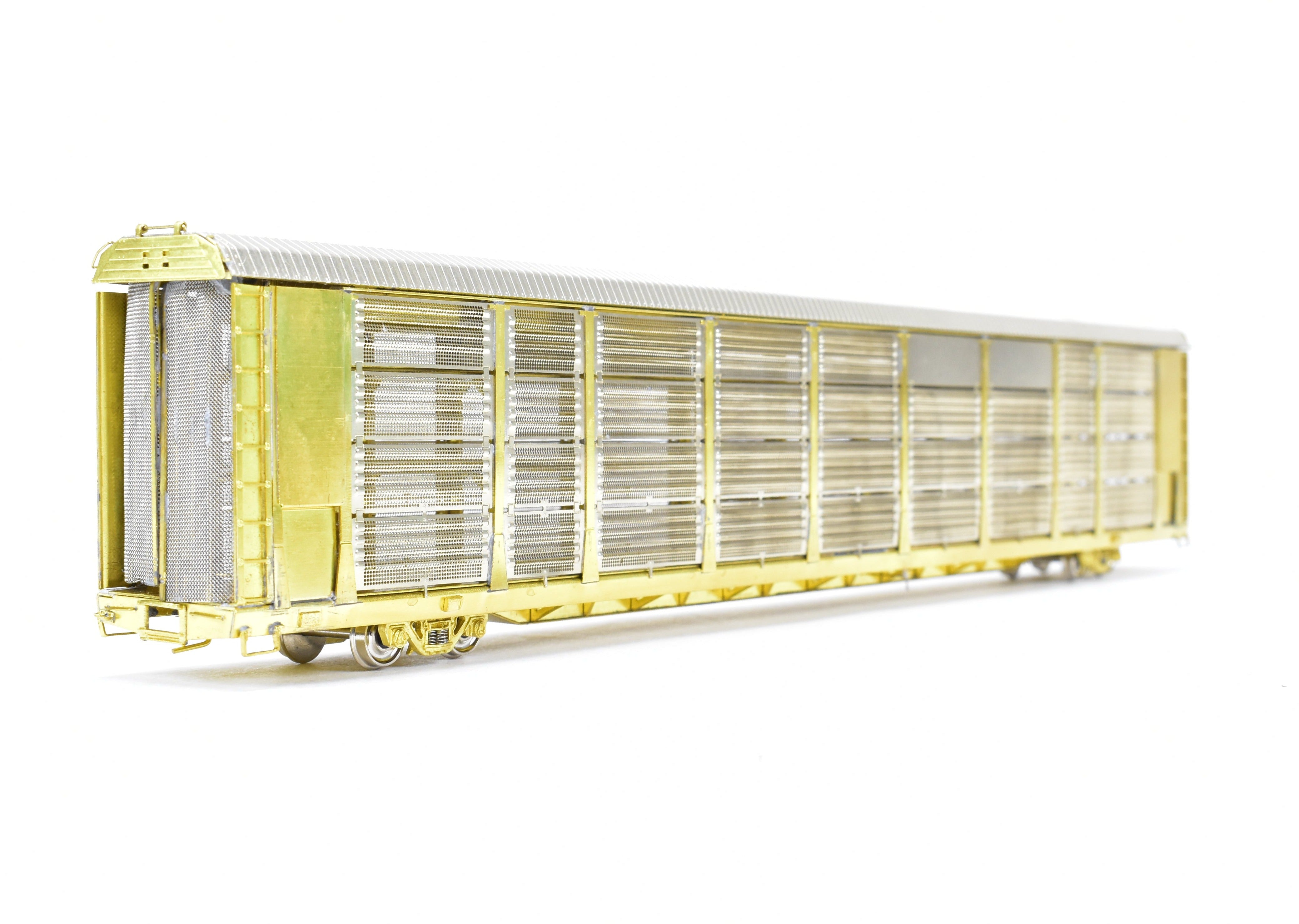 HO Scale Brass Model Train Auto Rack Tri - Level with Mesh End Doors from Overland Models, Inc. Representing Southern Pacific Car No. 517006