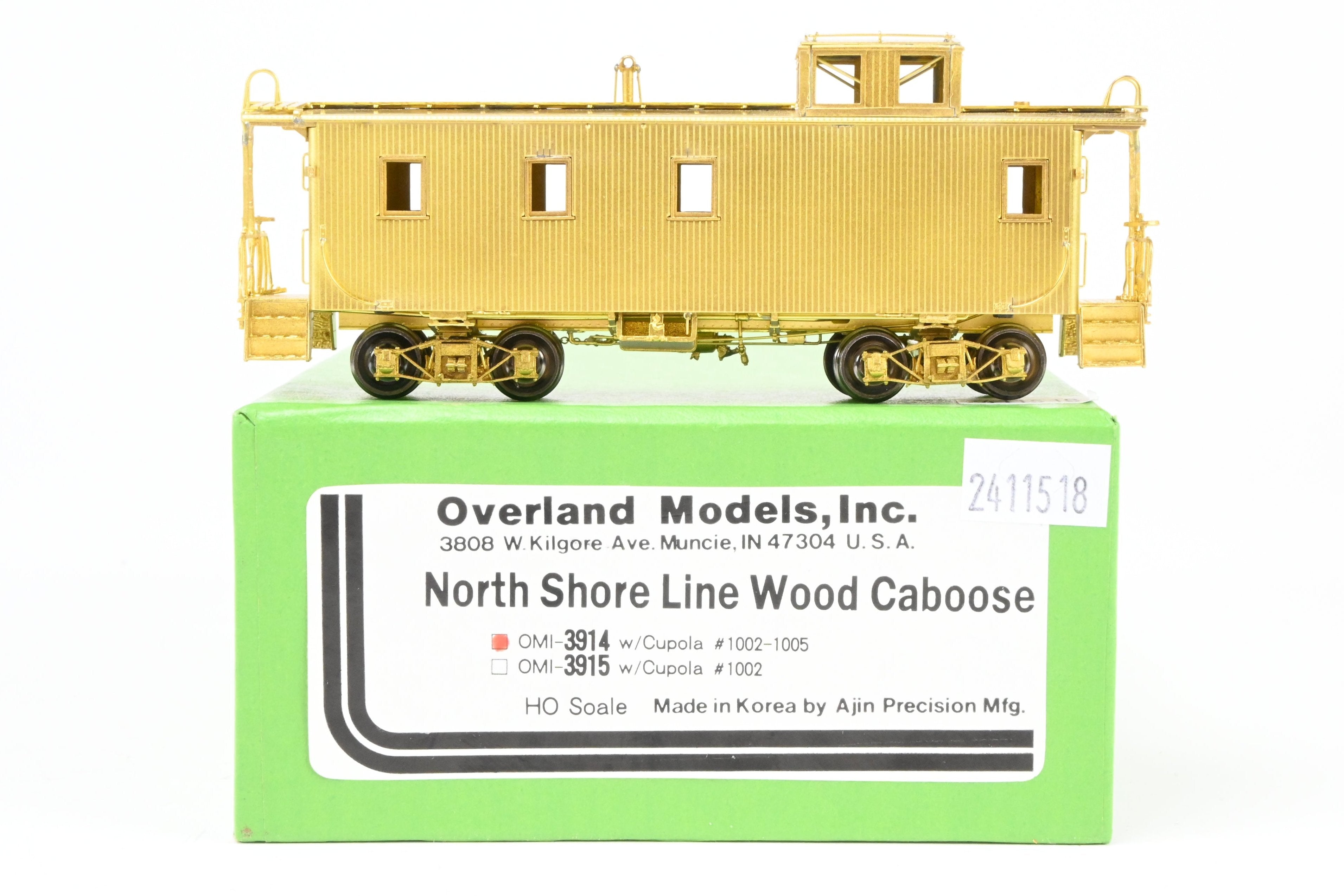 HO Scale Brass Interurban Wood Caboose with Cupola - OMI (Overland Models, Inc.) CNS&M - North Shore Line, Models #1002 - 1005