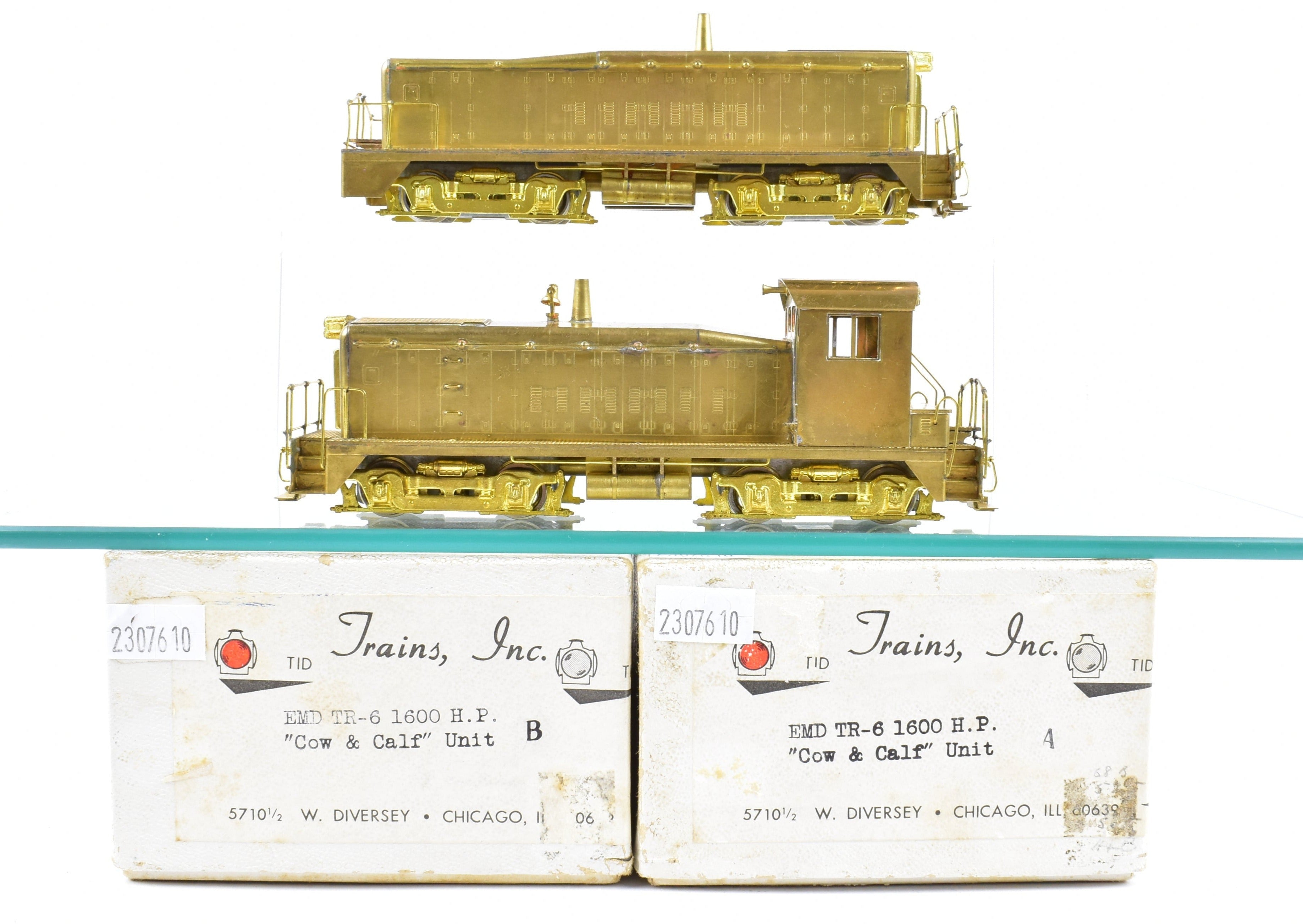 HO Brass Trains Inc. EMD TR-6 Cow and Calf Switcher Set for Various Railroads