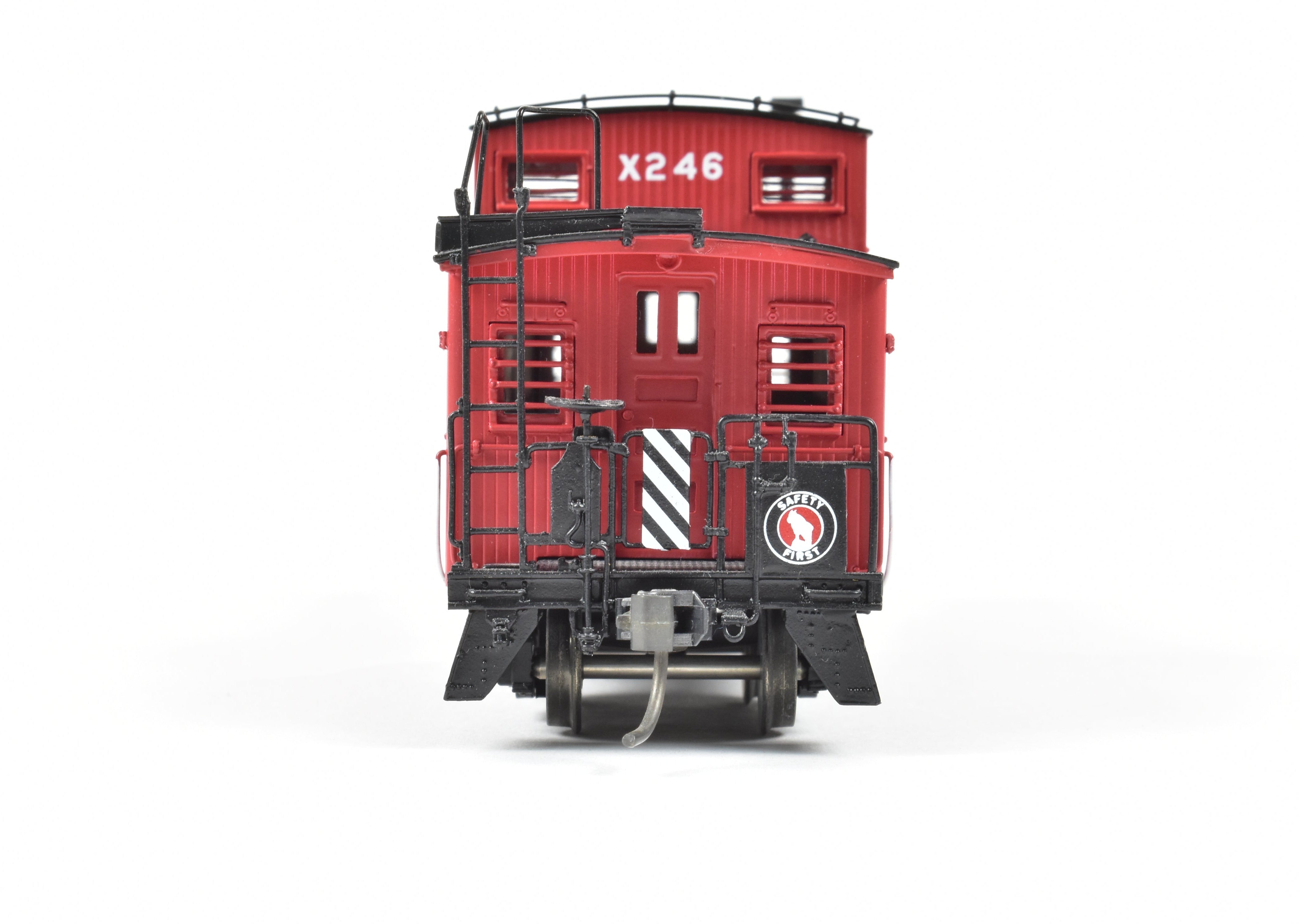 HO Brass OMI Overland Models' Great Northern 30' Lighted Wood Sided Caboose #X246