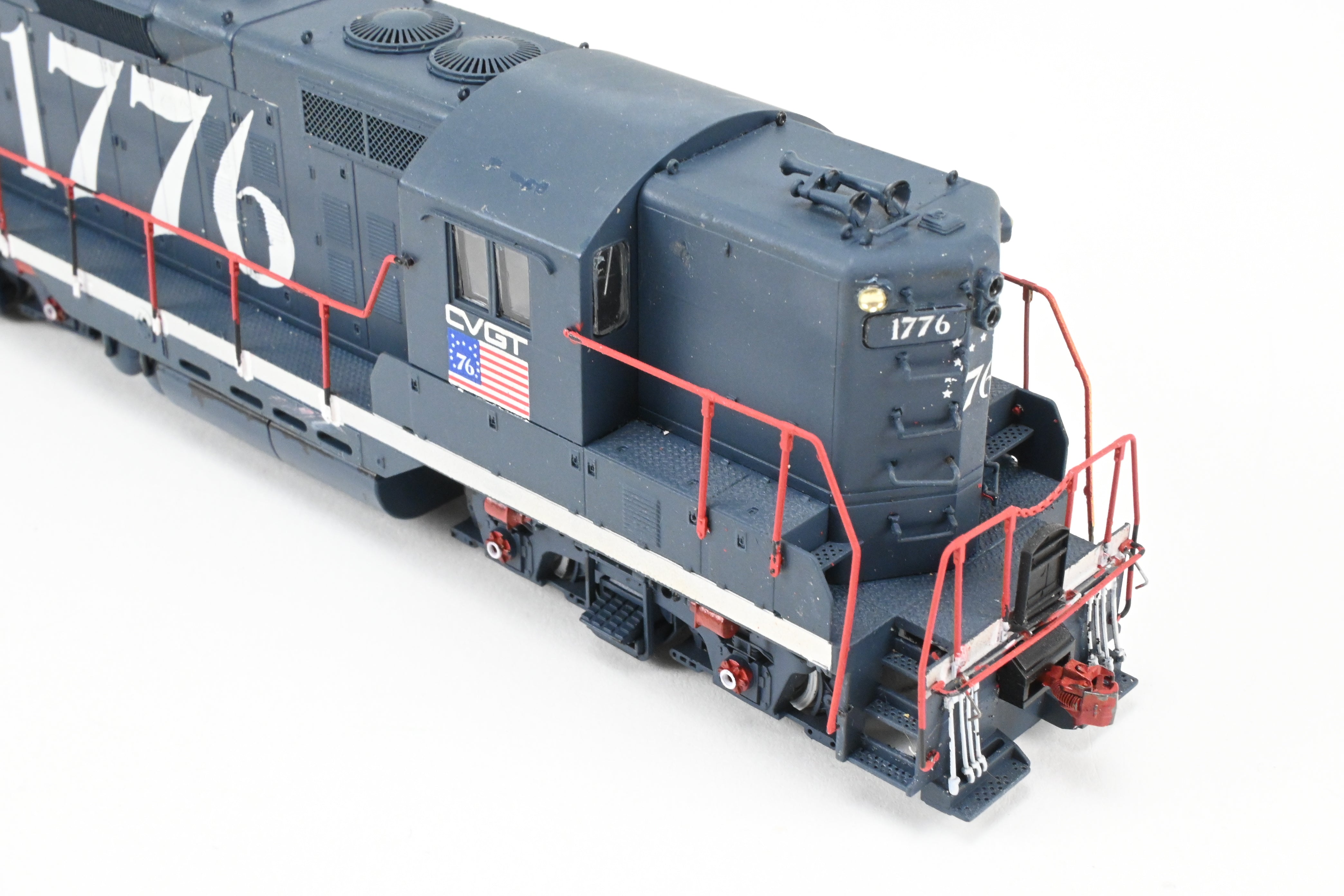 HO Scale Life-Like Proto 2000 EMD GP9 Locomotive Custom Painted in Central Vermont or Grand Trunk Western Bi - Centennial Scheme #1776 with Tsunami DCC and Sound Function