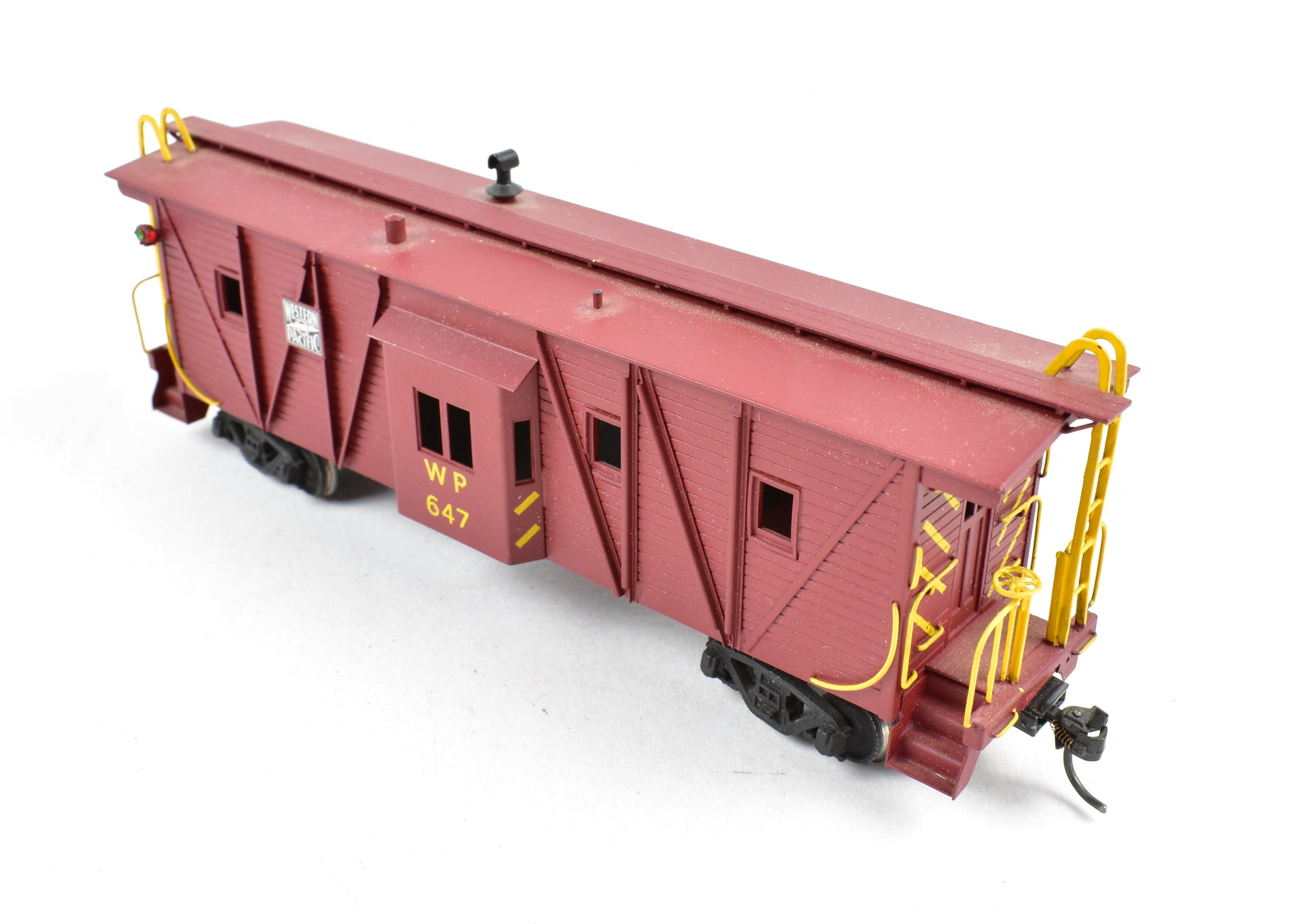 HO Scale Brass Balboa Western Pacific Outside Braced Bay Window Caboose Model - Western Pacific Style CP
