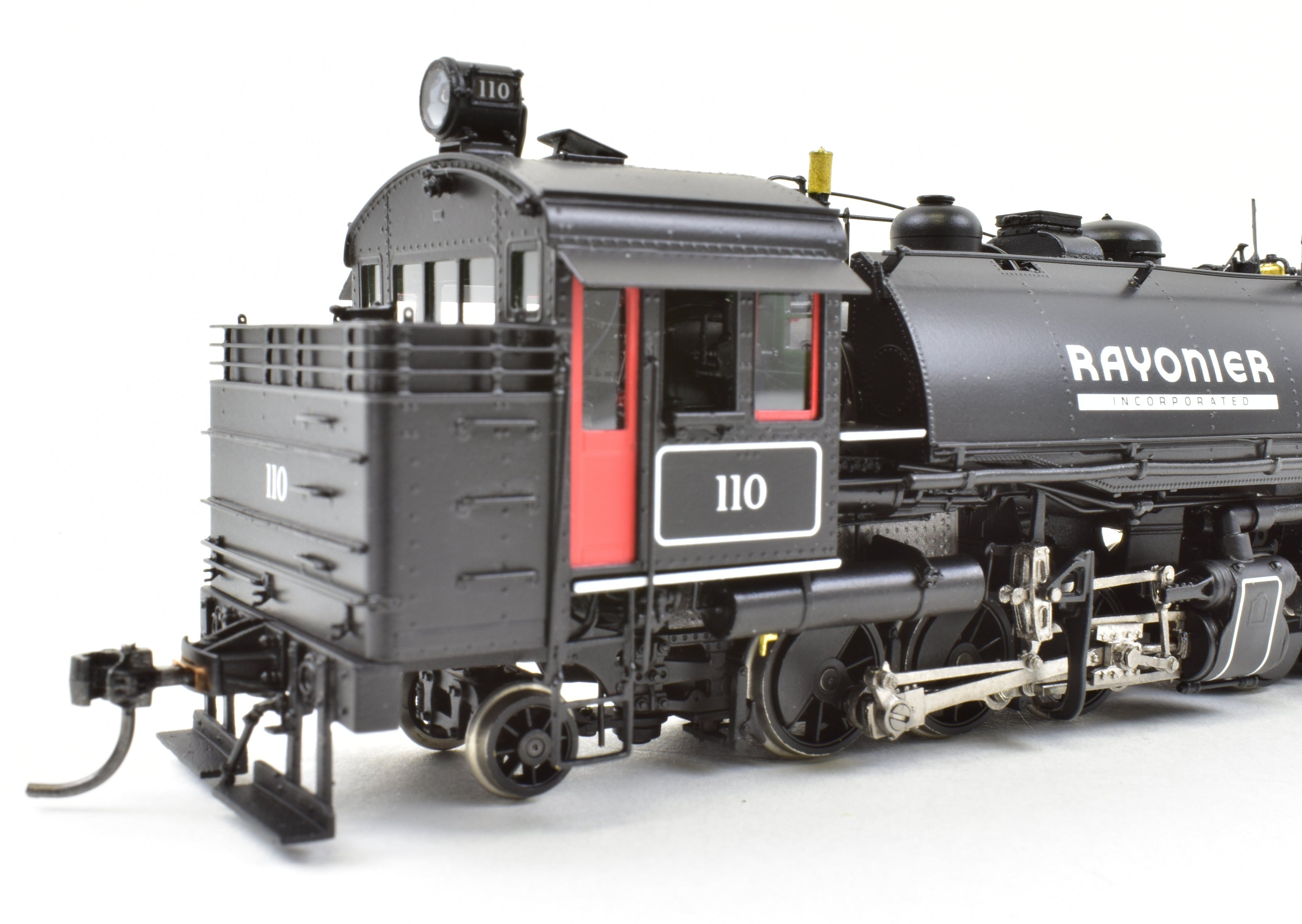 High - Quality HO Scale Brass Division Point (DVP) Baldwin Logging Mallet Steam Locomotive #110 2 - 6 - 6 - 2T with Auxiliary Tender - The Last Available Model from Rayonier Incorporated