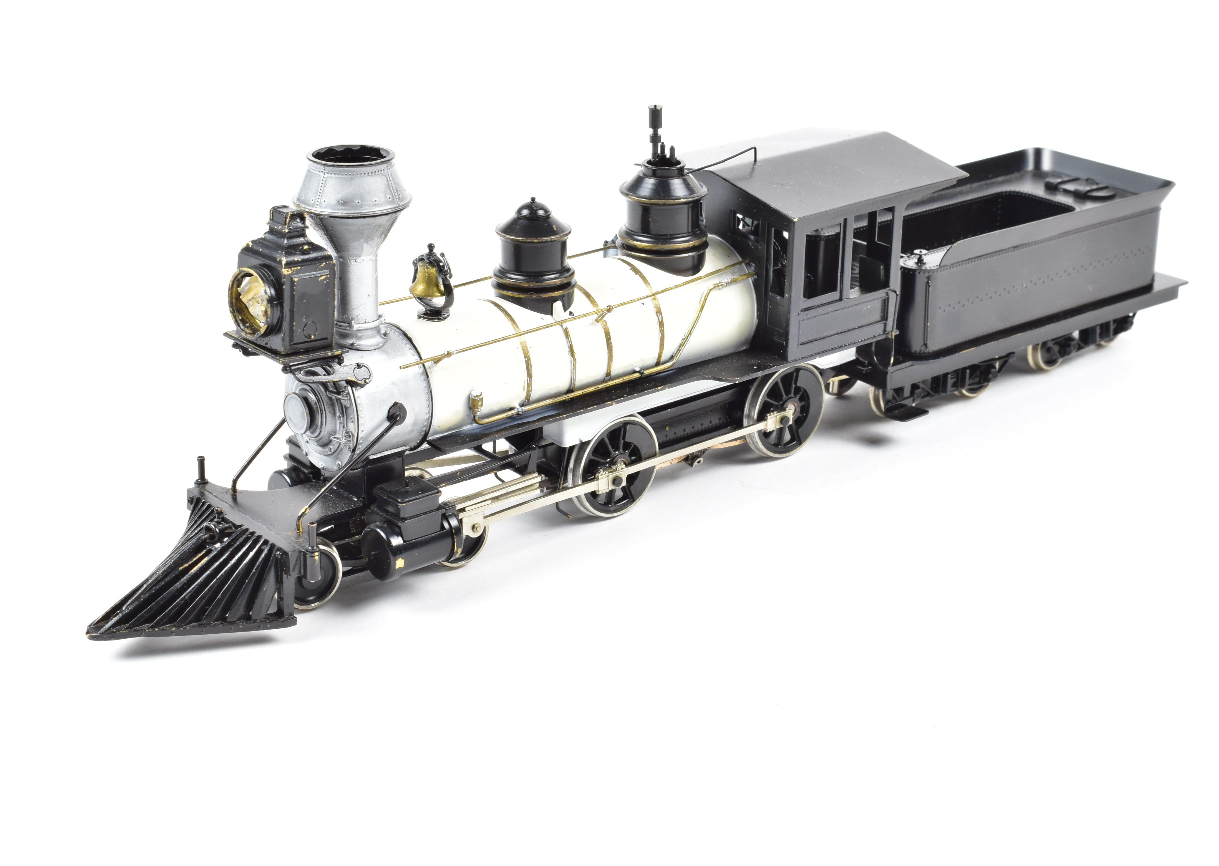 On3 Scale Brass Model Train - Northwest Short Line (NWSL) Baldwin 4-4-0 Locomotive with Custom Detailing and Painting (AS-IS Condition)