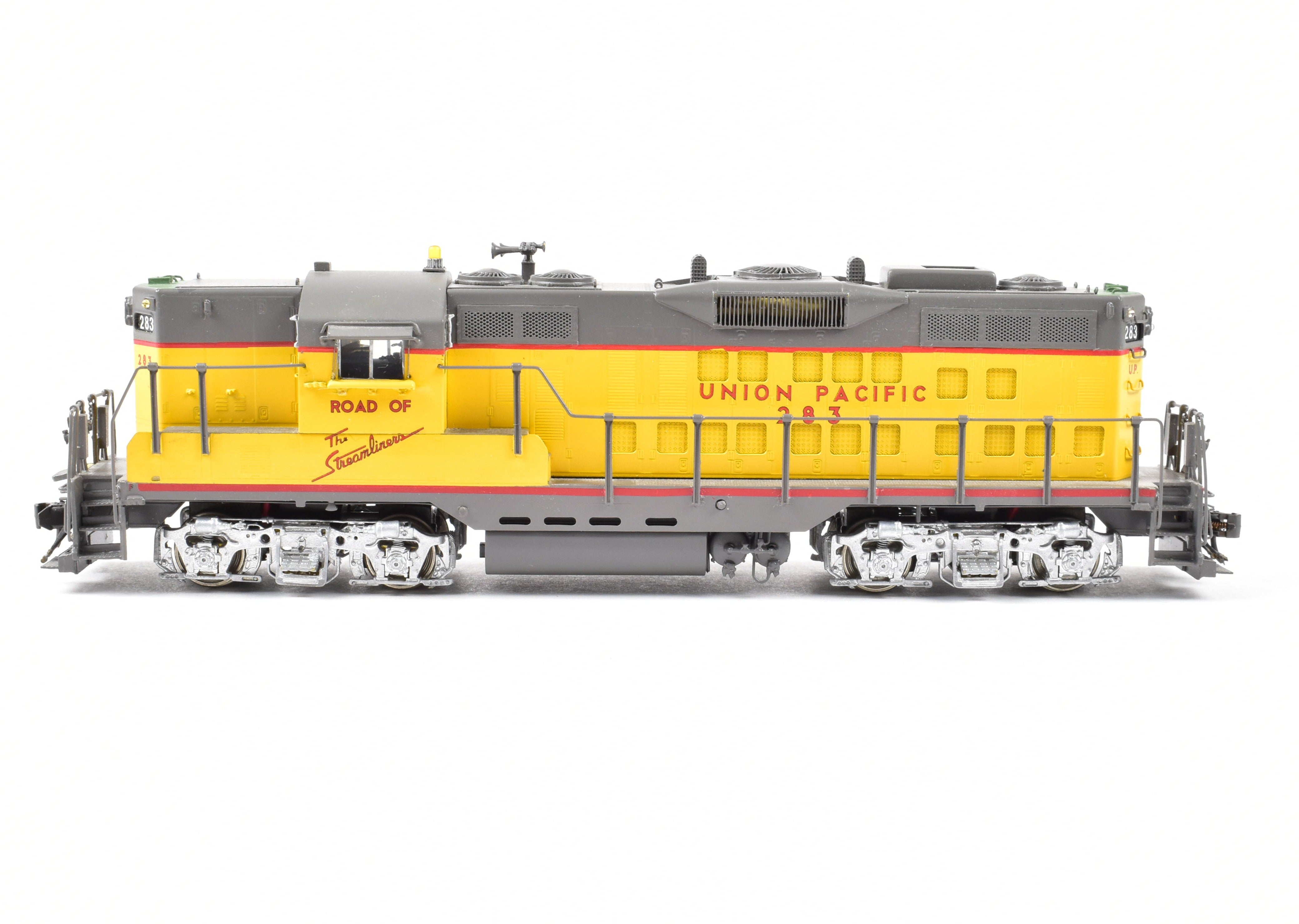 HO Scale Brass Model Train by Overland Models, Inc. - Union Pacific GP - 9 FP #283 with Extra Vents, 36 Fans, Winterization Hatch and Lighting
