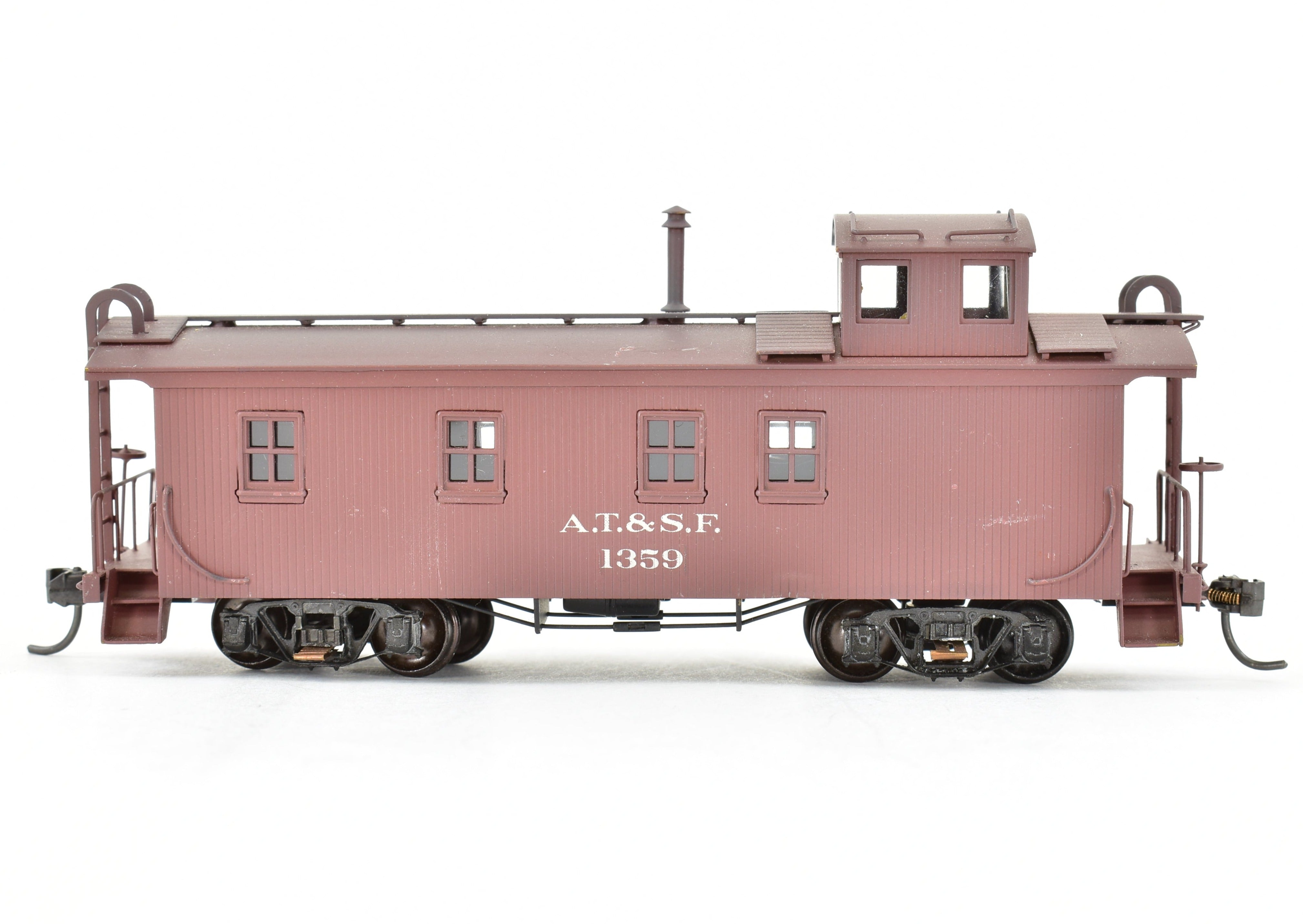 Custom Painted & Weathered HO Brass ATSF - Santa Fe Wood Caboose by Trains Inc.