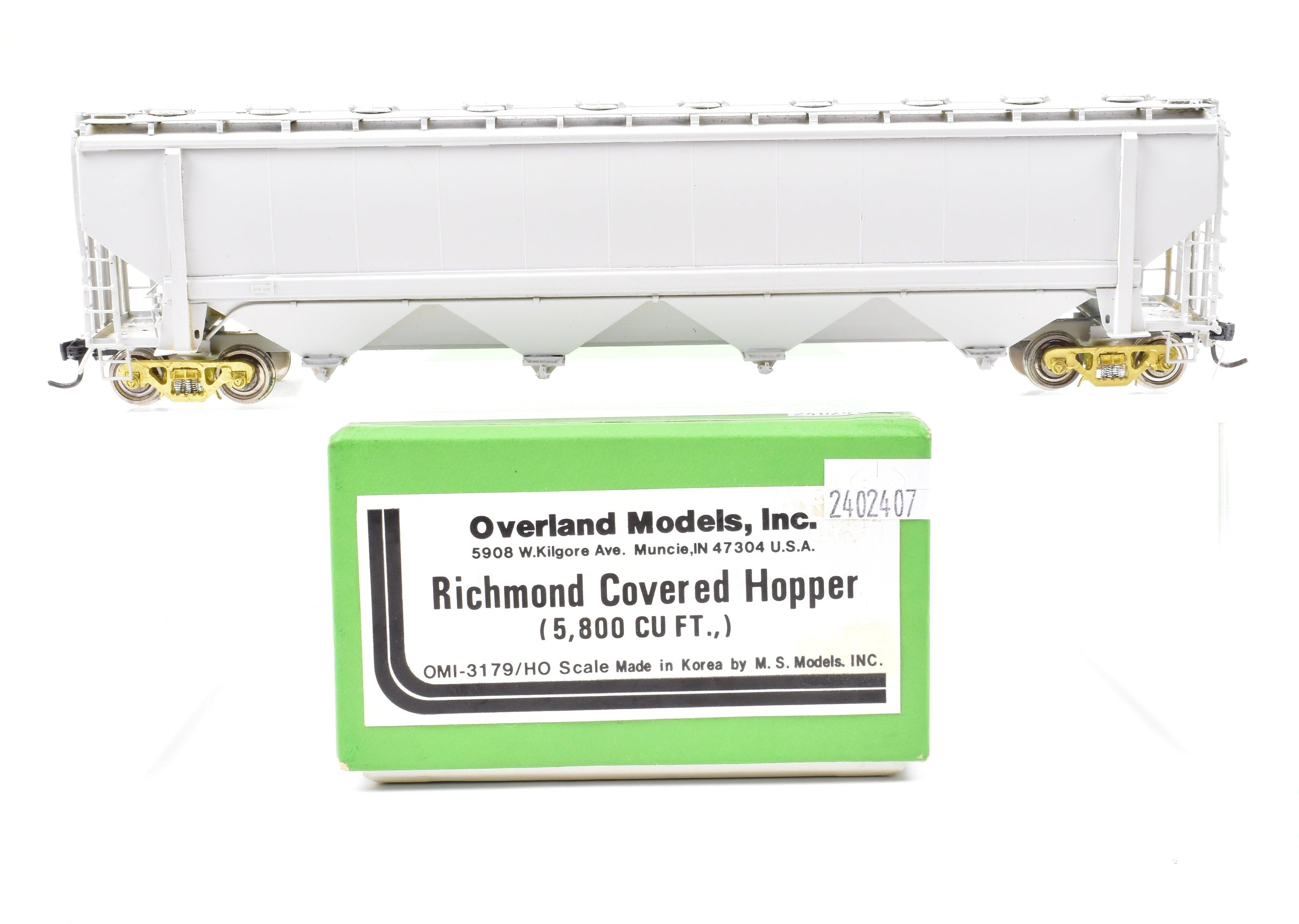 HO Brass OMI Richmond Covered Hopper 5800 Cubic Ft - Partially Painted