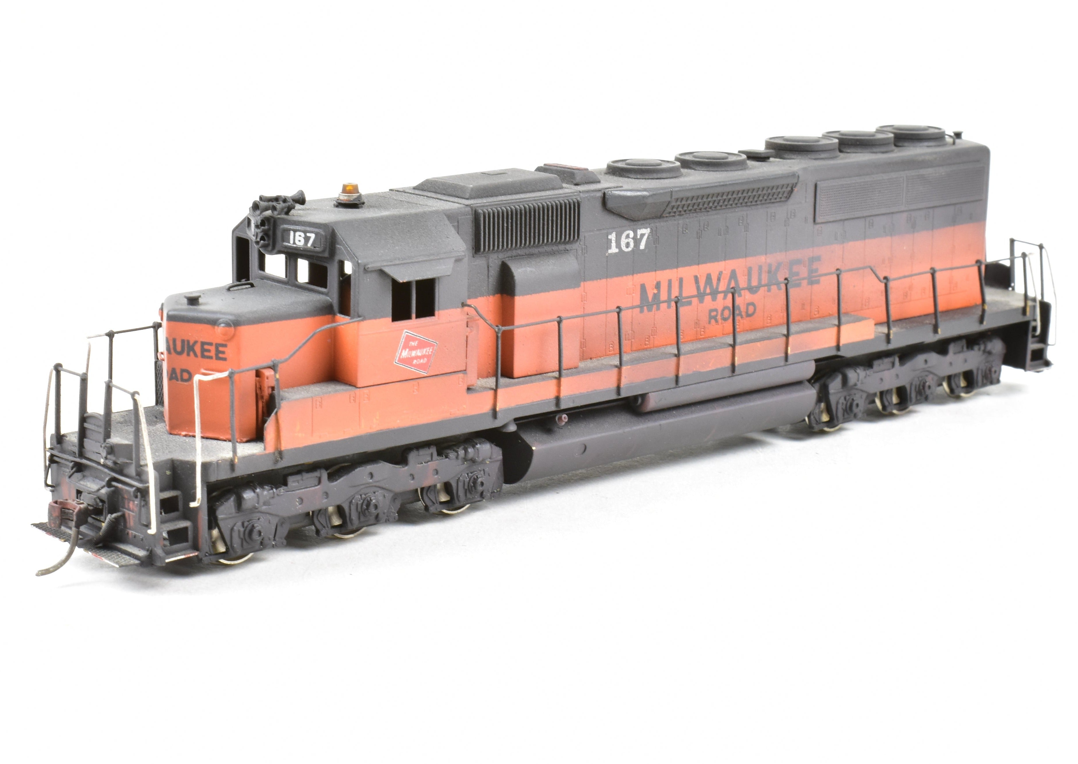 Custom Painted HO Brass Alco MILW - Milwaukee Road EMD SD40 Diesel No. 167