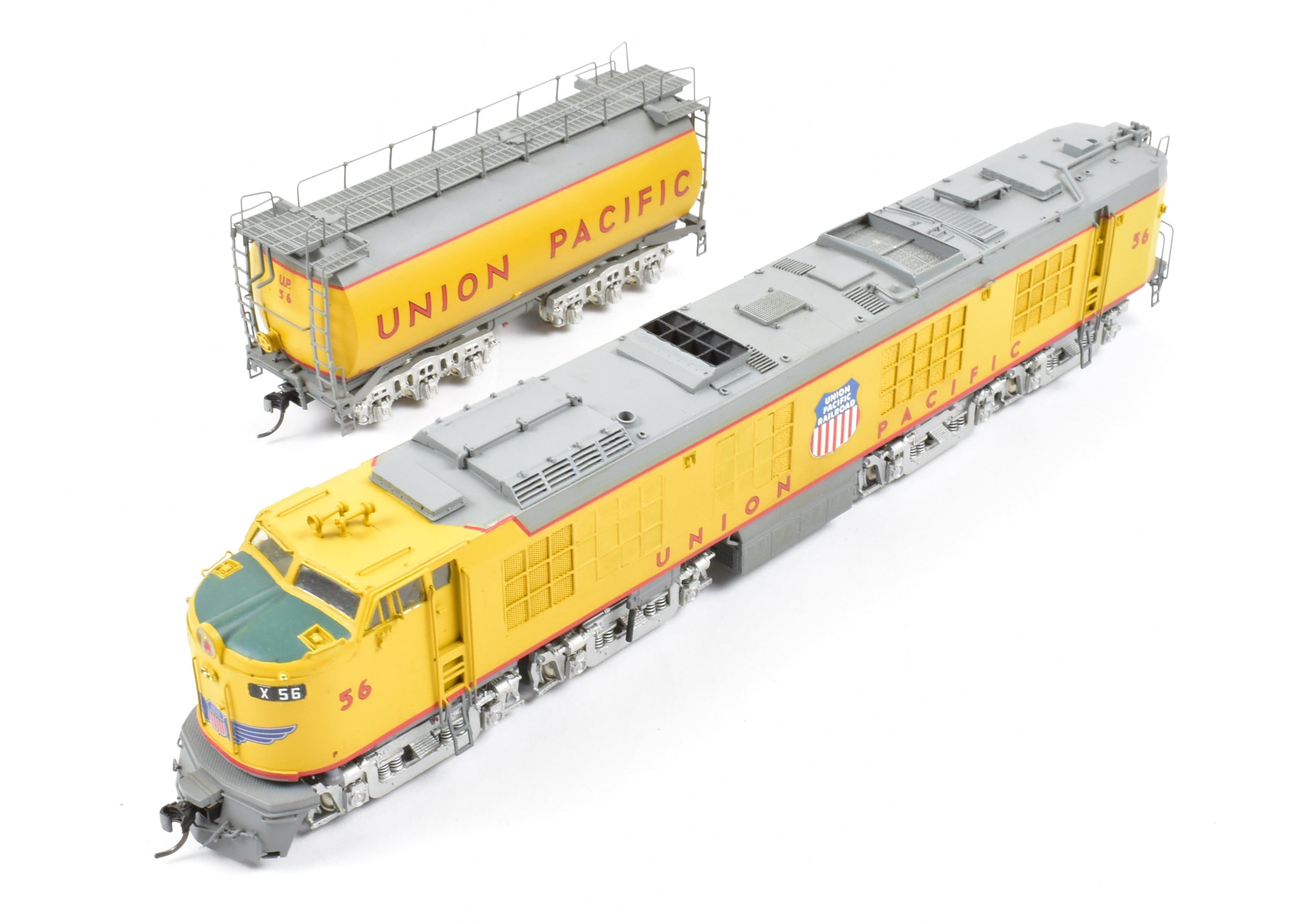 HO Brass UP Union Pacific Standard Turbine w/ Round Tender Custom Painted #56 by OMI