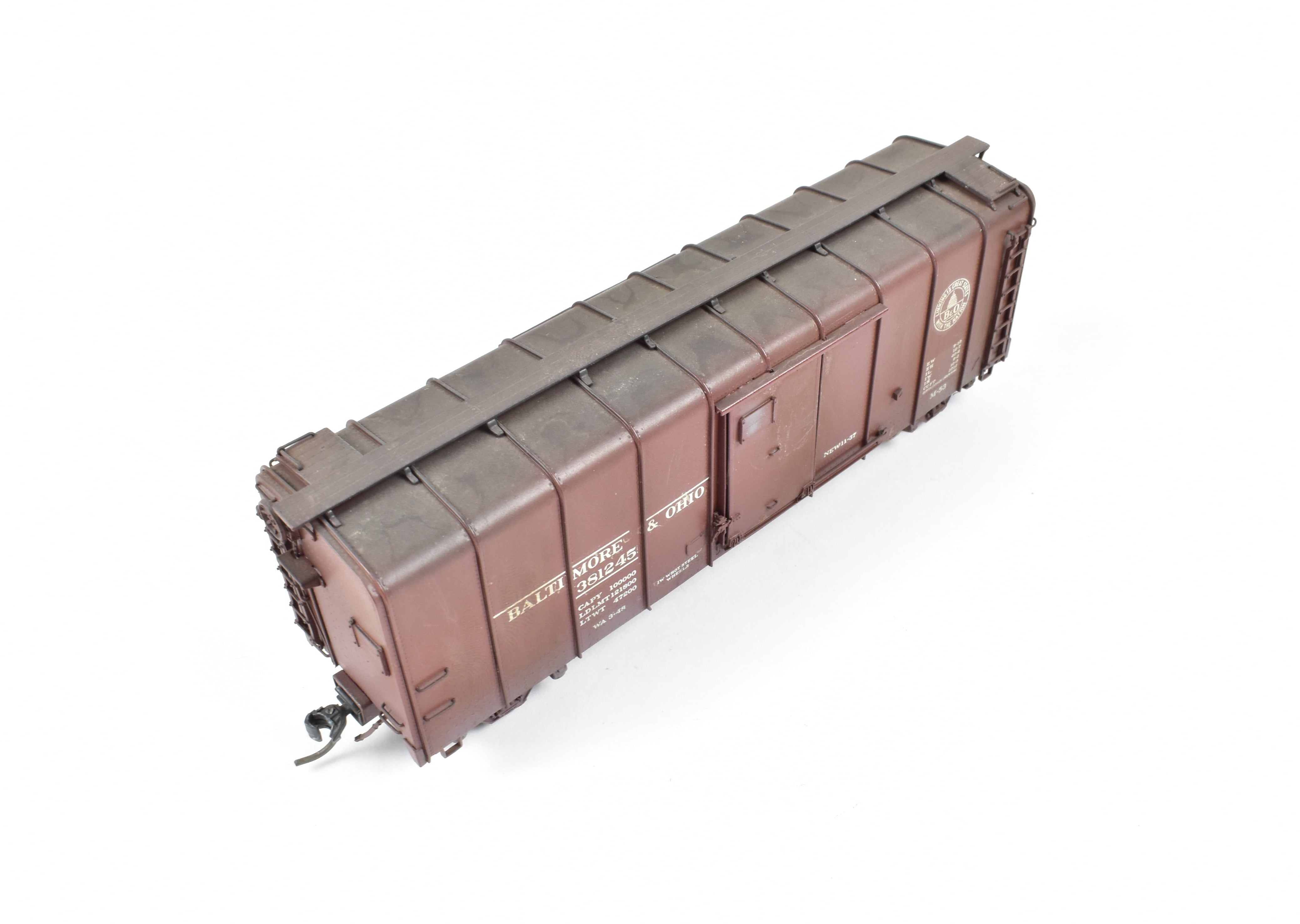 HO Brass OMI B&O M-15 Wagon Top Boxcar, Custom Painted & Weathered