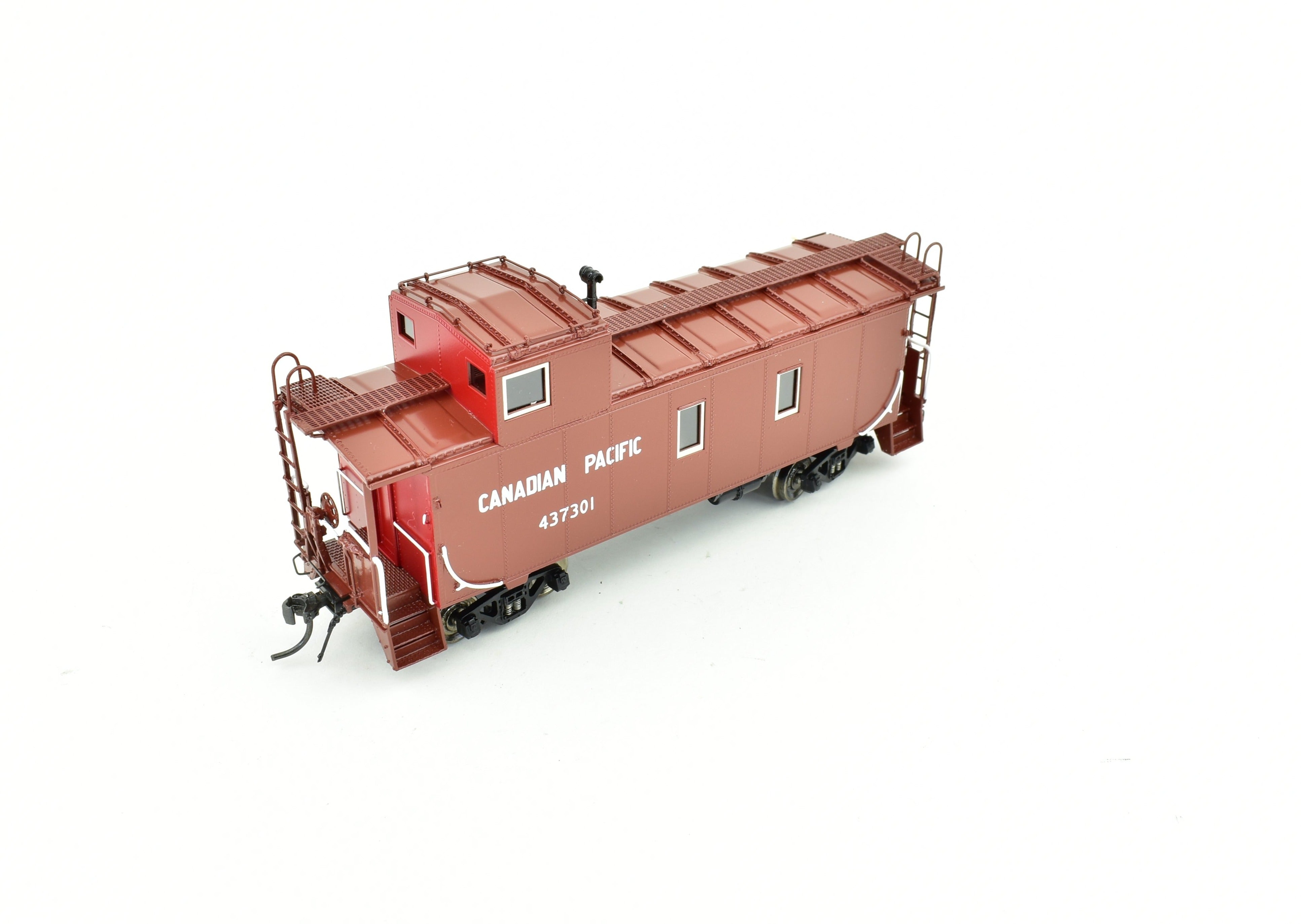 HO Scale Brass Canadian Pacific Steel Caboose by Overland Models, Inc. (OMI), Factory Painted with #437301 Decoration