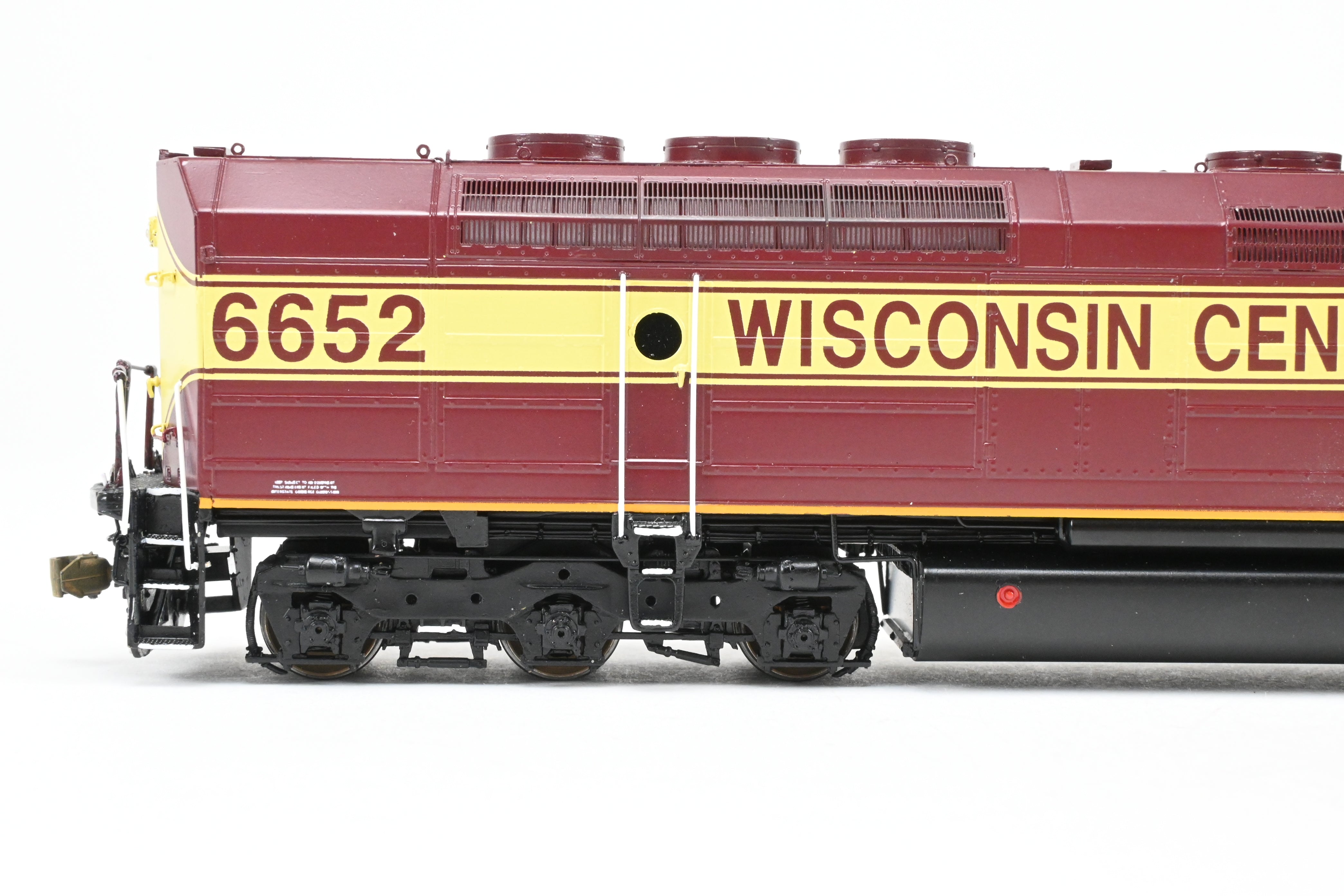 HO Brass OMI - Overland Models' Wisconsin Central EMD FP45 #6652 Maroon/Yellow w/Lights
