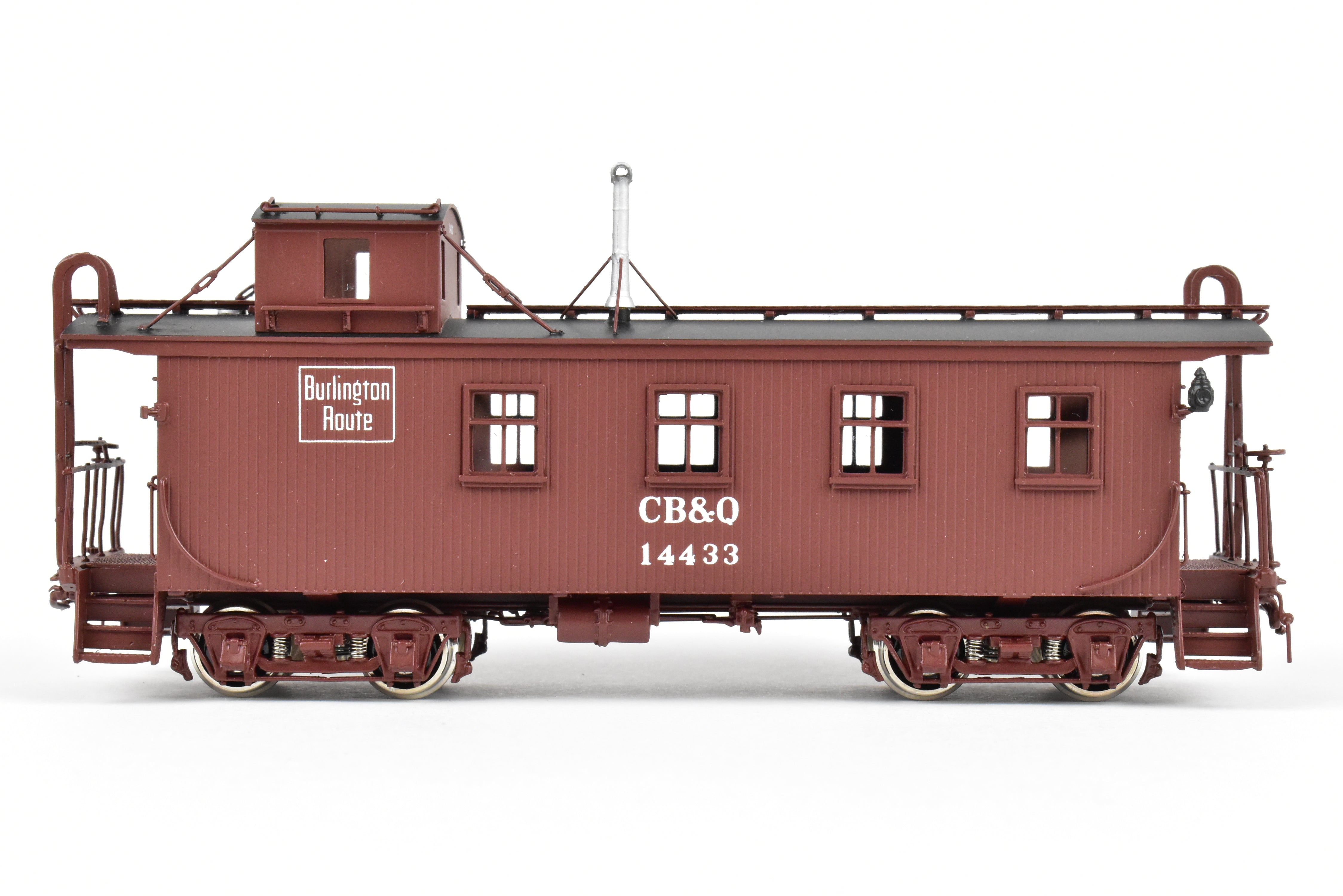 HO Scale Brass Challenger Imports CB&Q Burlington Route 30 ft Wood Waycar No. 14433