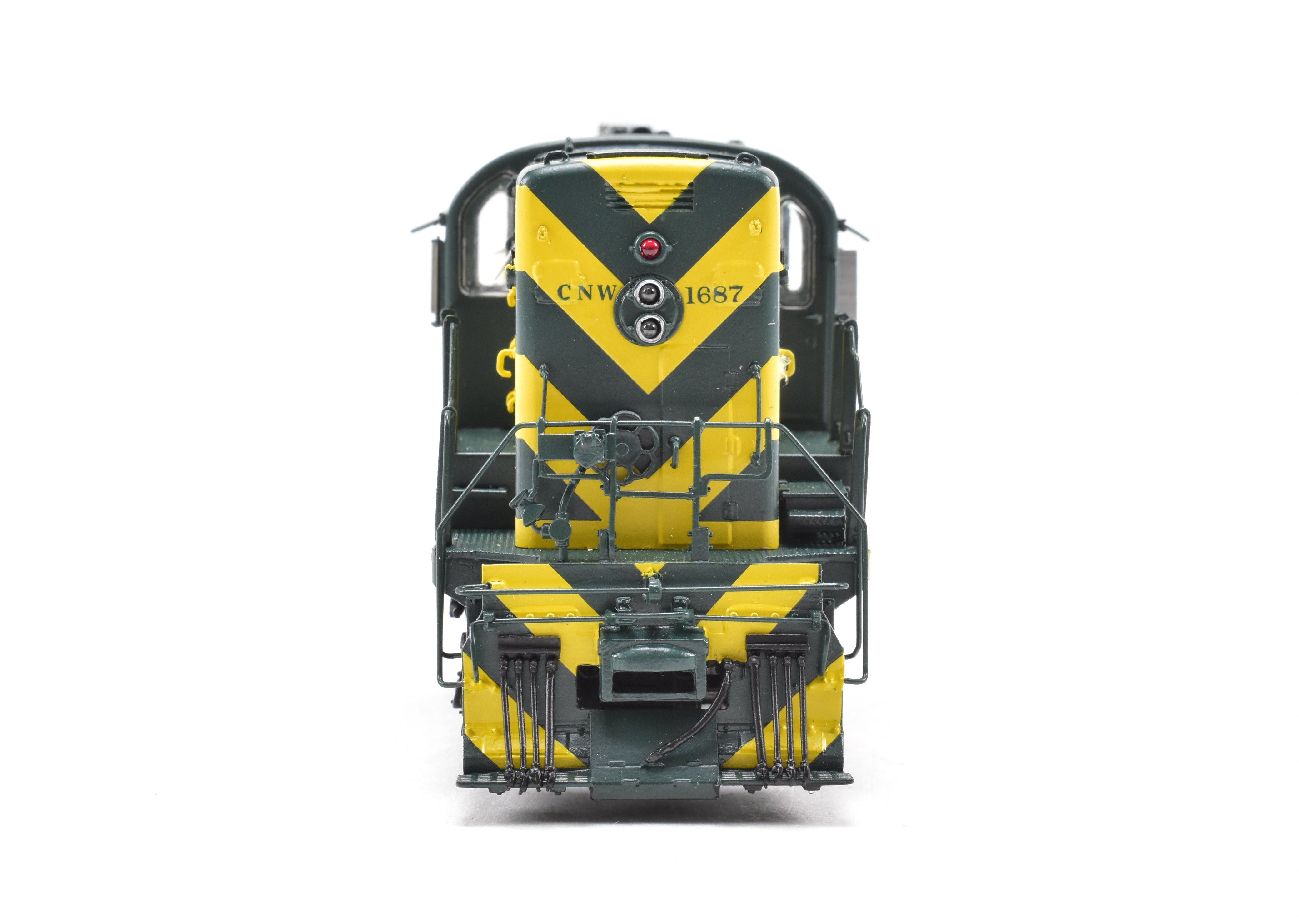 HO Scale Brass Model Train by Overland Models, Inc. (OMI) - Chicago & North Western ALCO RSD - 5 Phase III Hammerhead FP #1687 with Tsunami DCC and Sound Function