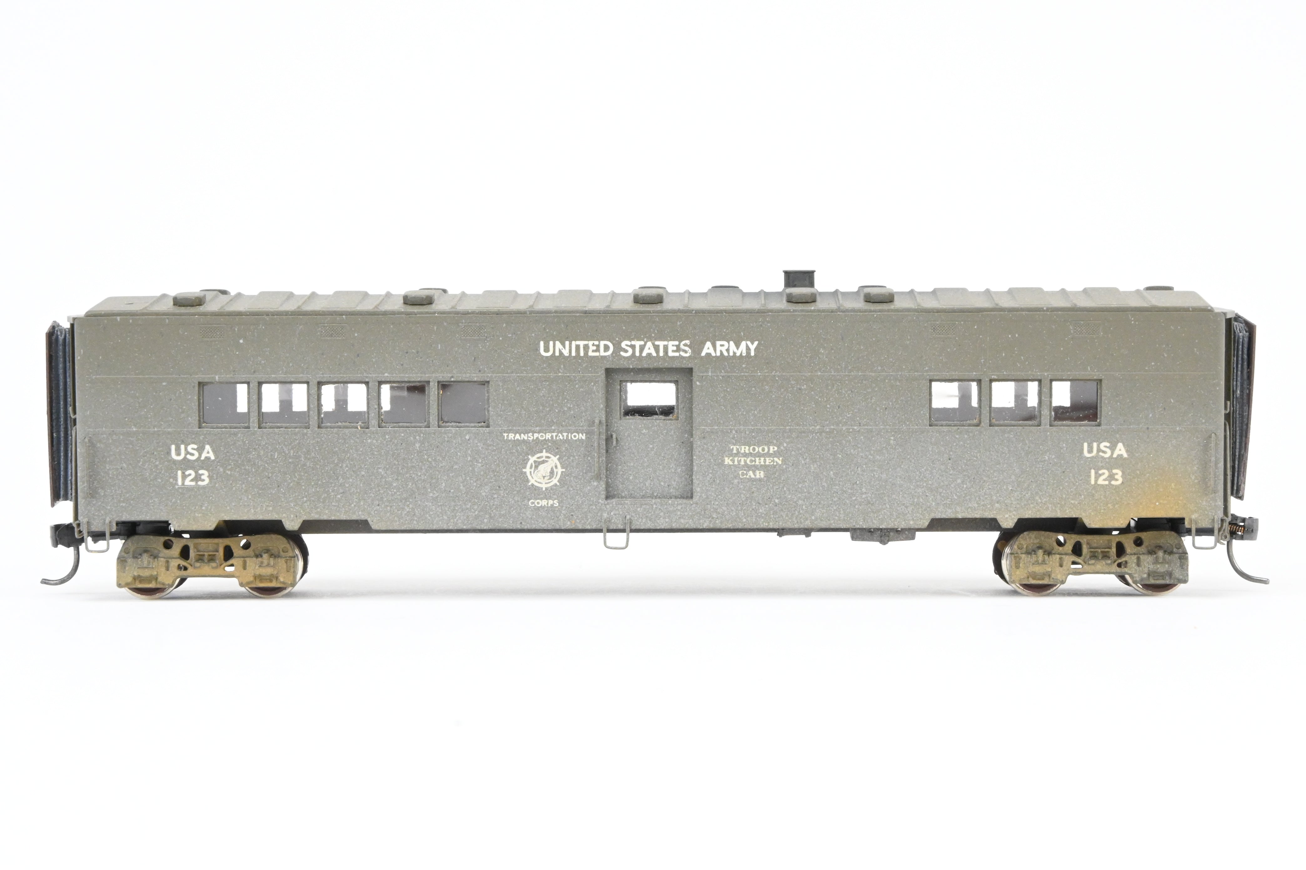 HO Scale Brass Hallmark Pullman Troop Sleeper Custom-Painted for US Army