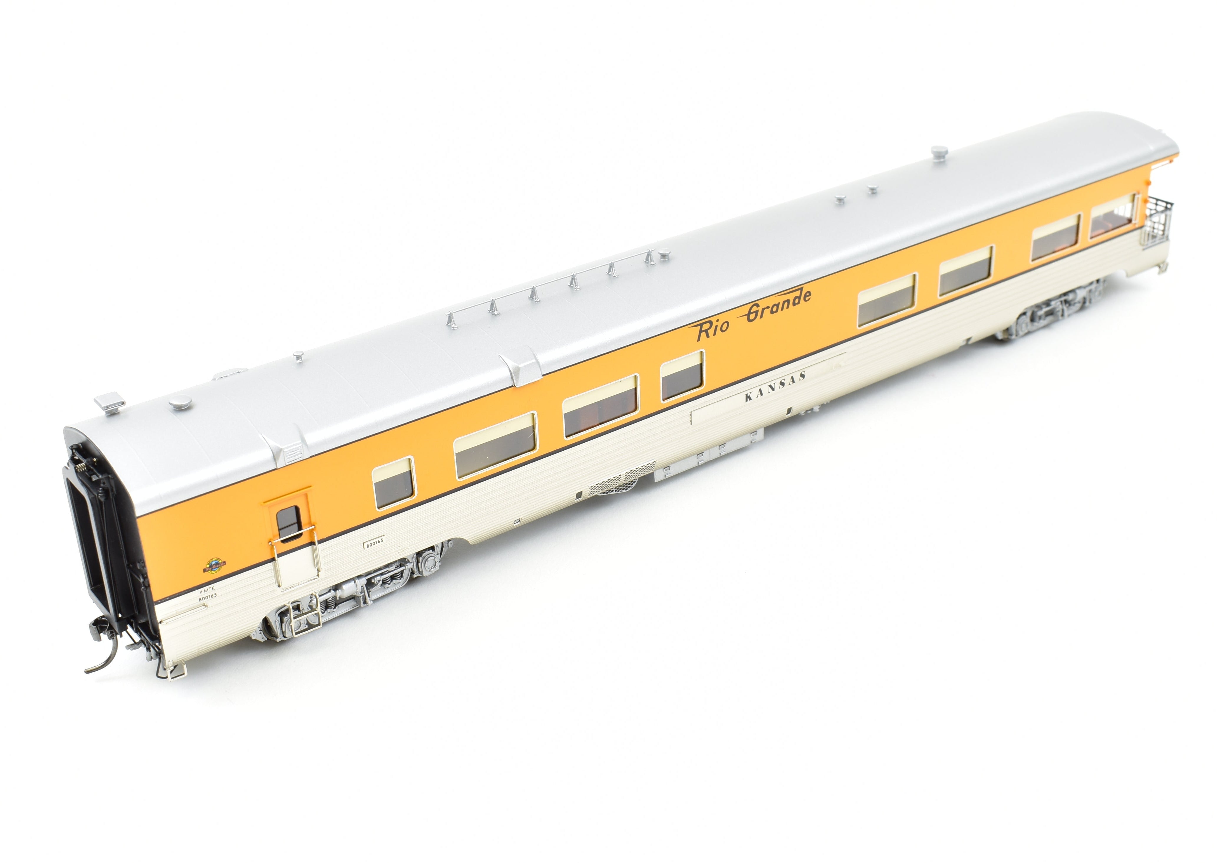 HO Scale Brass Division Point (D&RGW - Denver & Rio Grande Western) Lightweight Business Car with Kansas Factory Paint, Ideal for Model Train Enthusiasts
