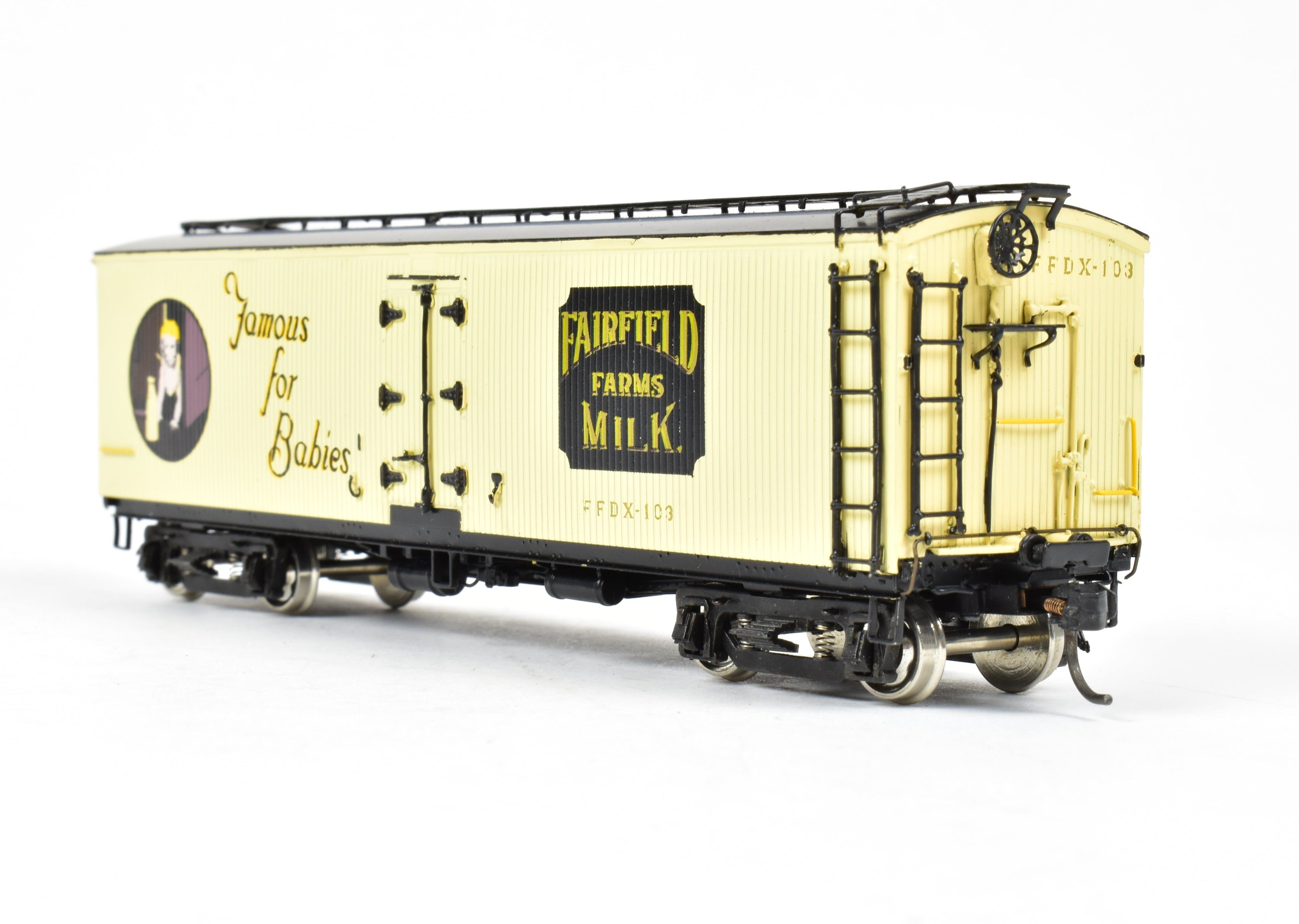 HO Scale Brass PSC Precision 41' Round Roof Milk Tank Car by Fairfield Farms