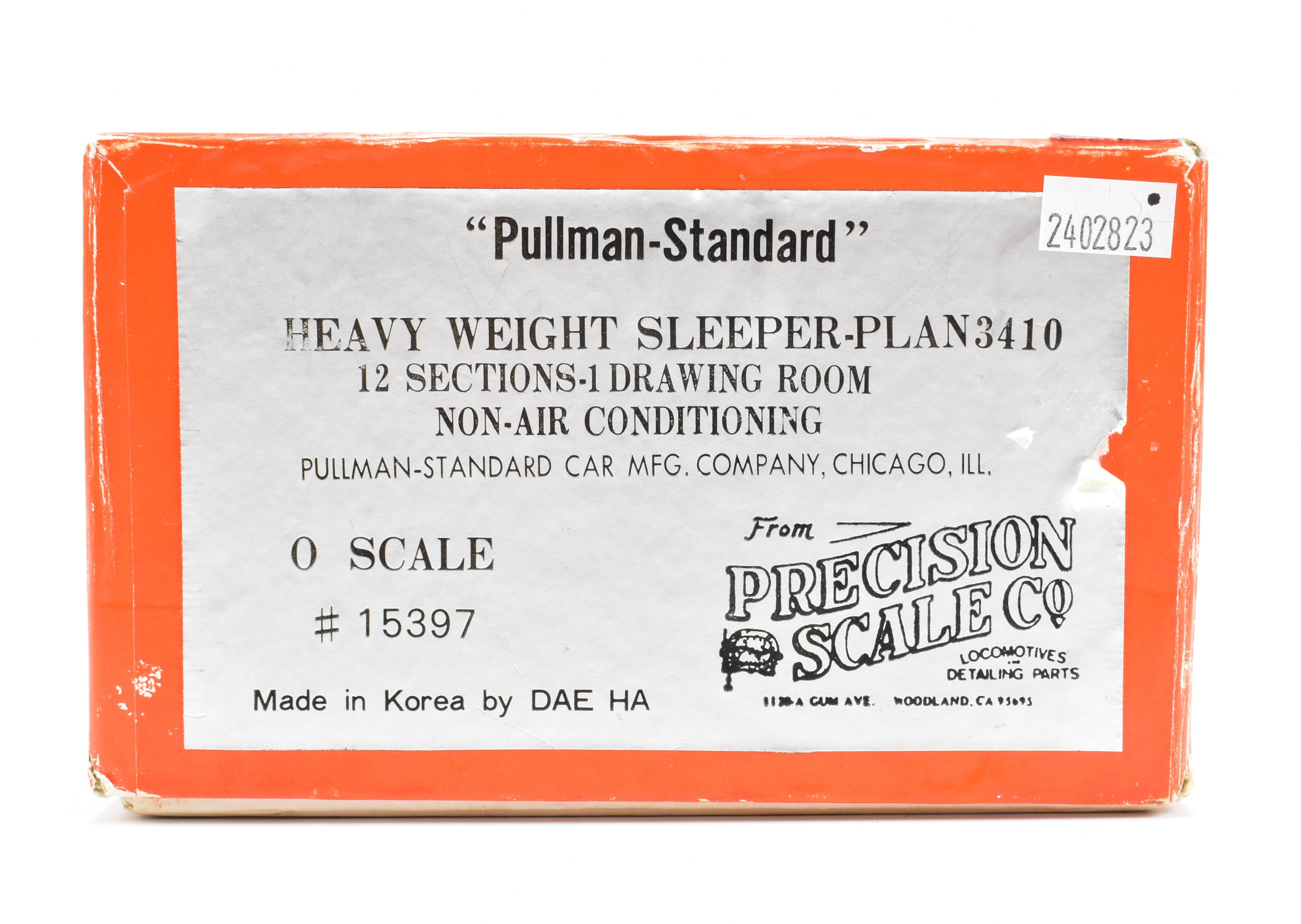 O Scale Brass PSC Precision Scale Co. HW 12-1 Sleeper Plan 3410 Model