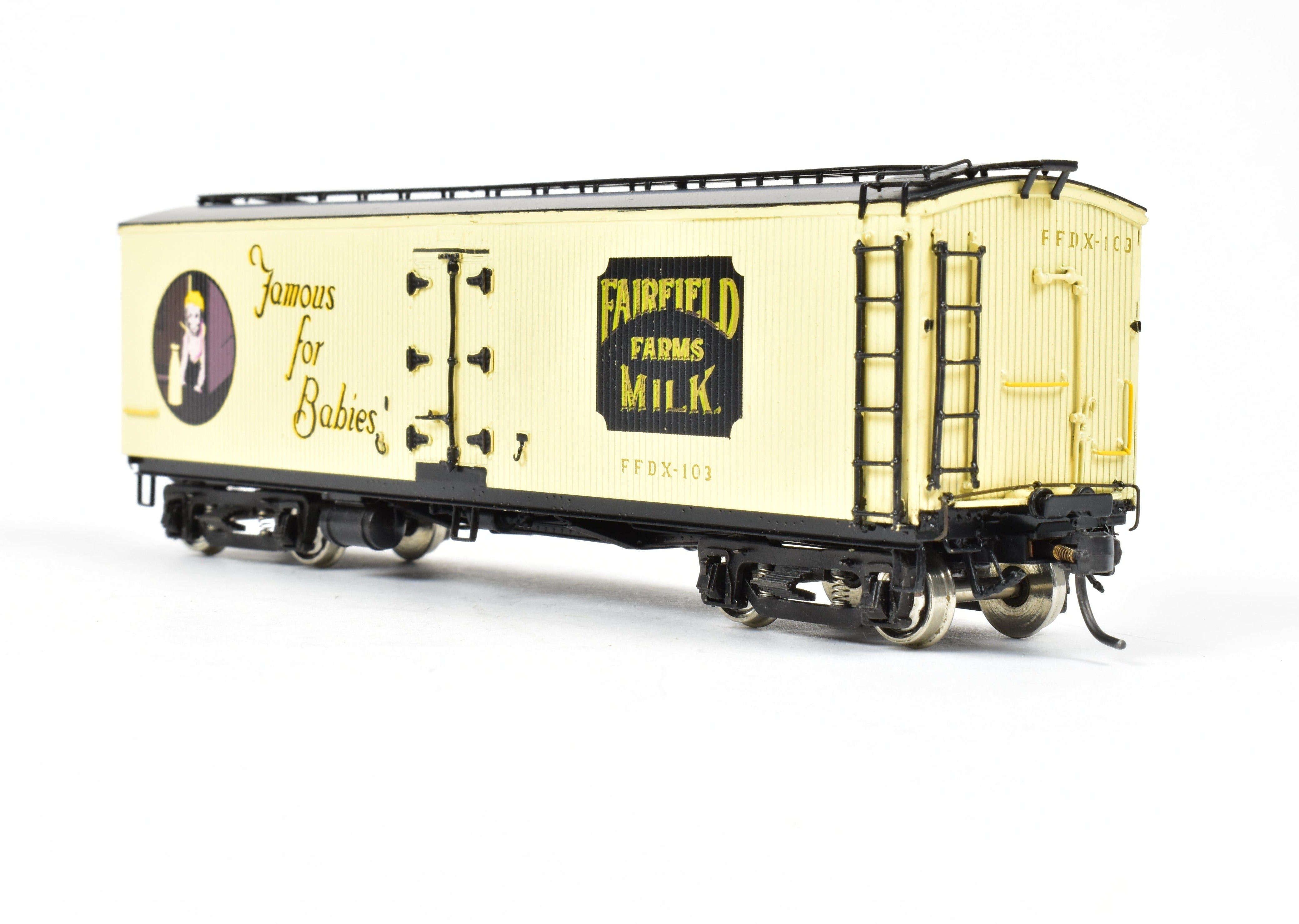 HO Scale Brass PSC Precision 41' Round Roof Milk Tank Car by Fairfield Farms