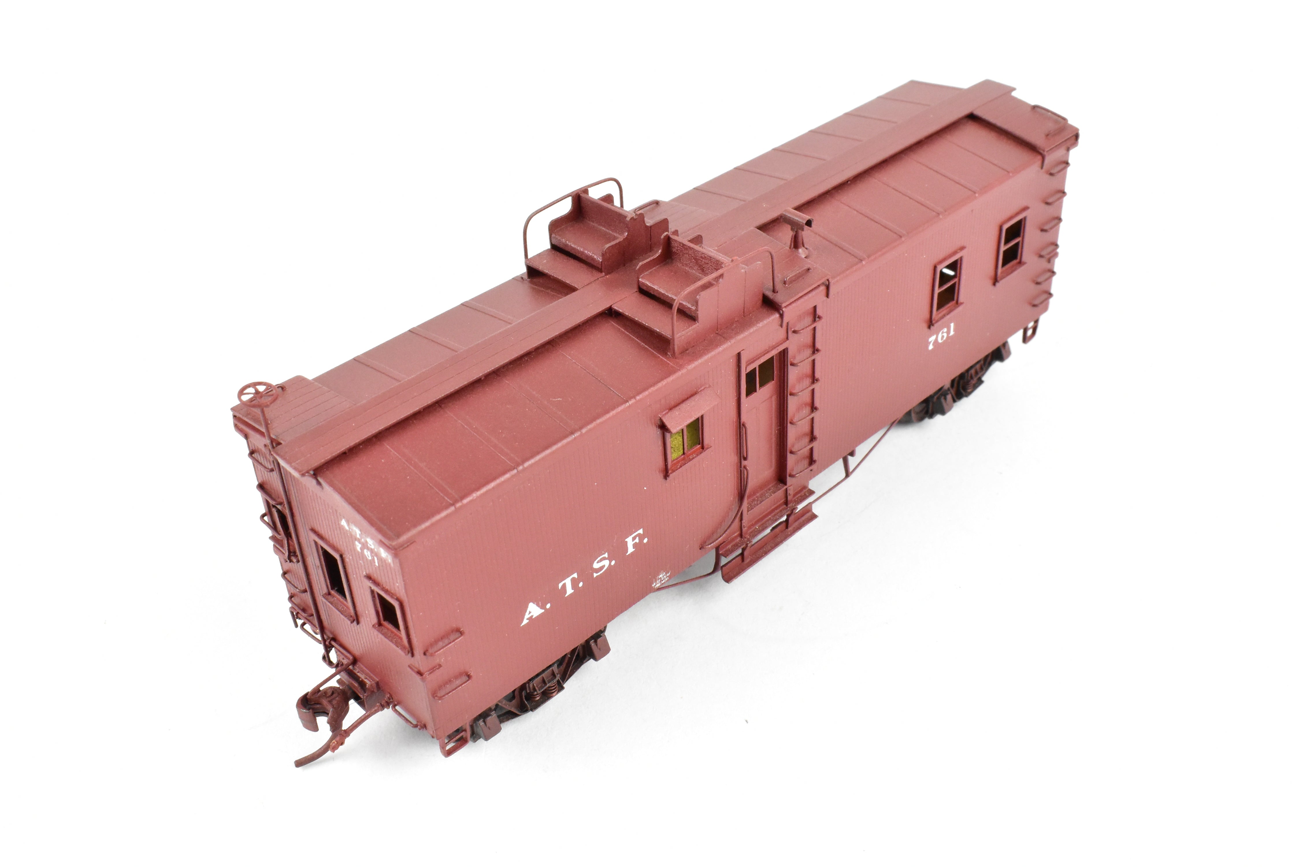 Custom Painted HO Brass Key Imports ATSF Santa Fe Caboose No. 761