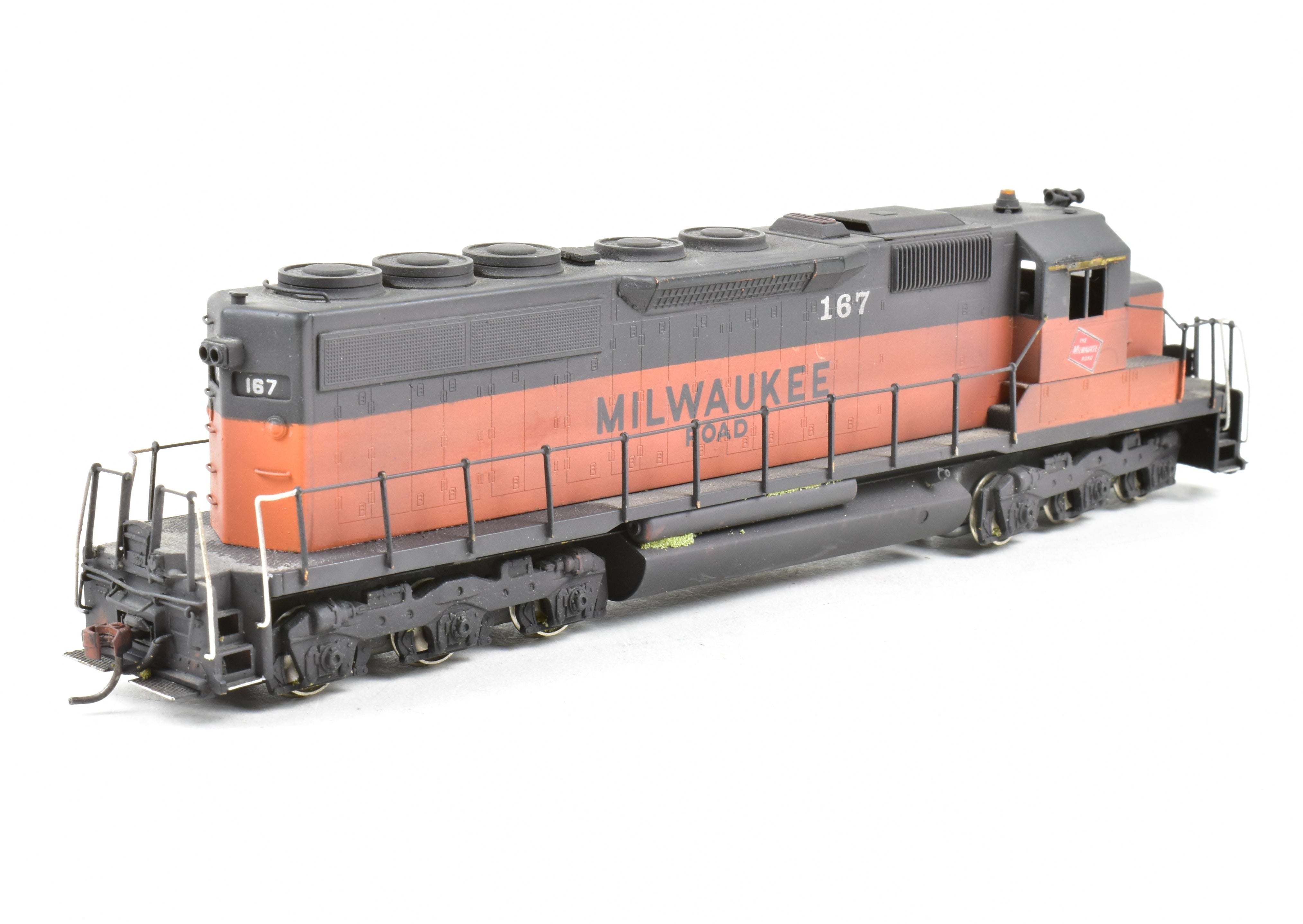 Custom Painted HO Brass Alco MILW - Milwaukee Road EMD SD40 Diesel No. 167