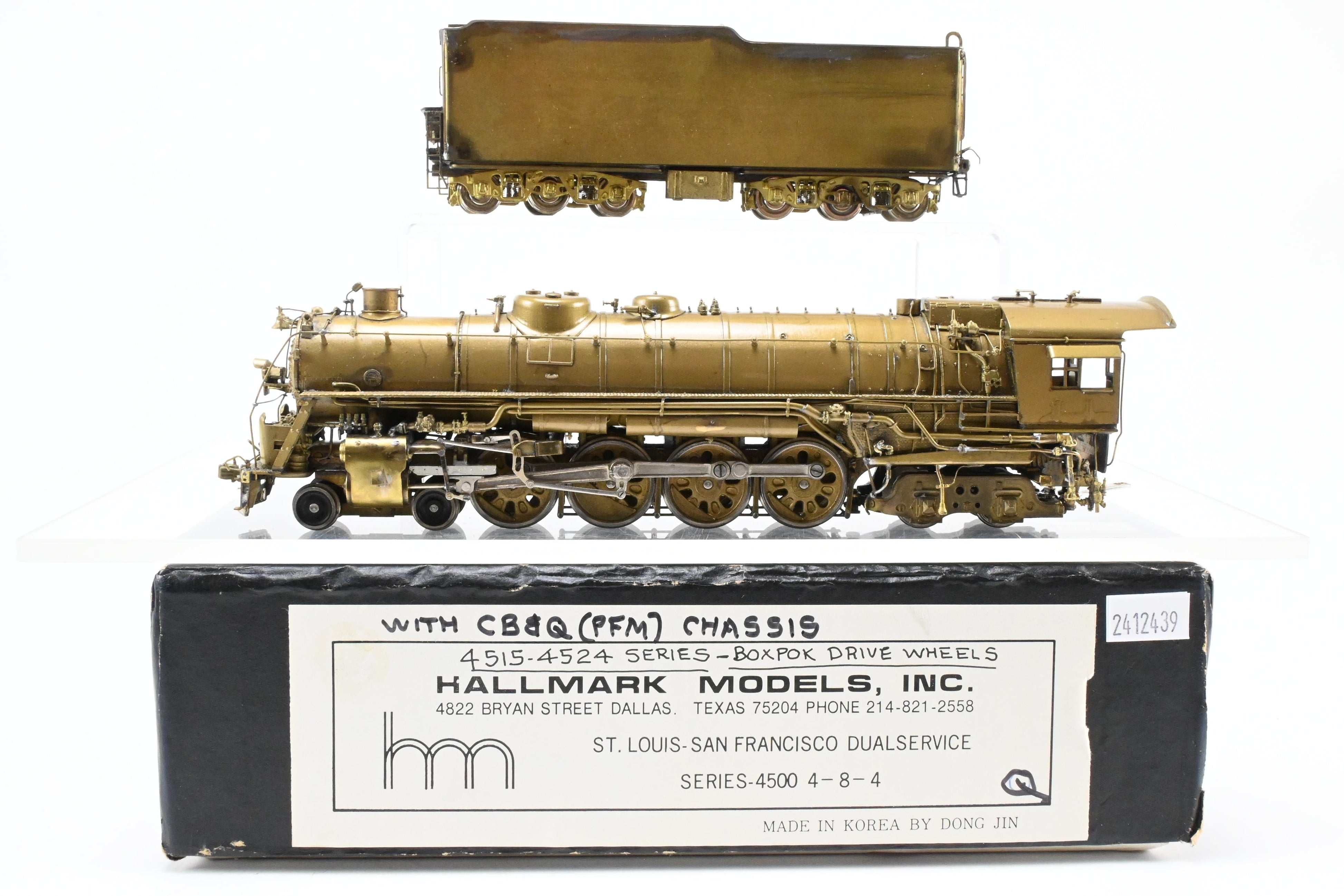 HO Scale Brass Hallmark Models SLSF - Frisco 4500 Class Dual Service Series 4-8-4 Custom Model Engine Driven by Joe G. Collias