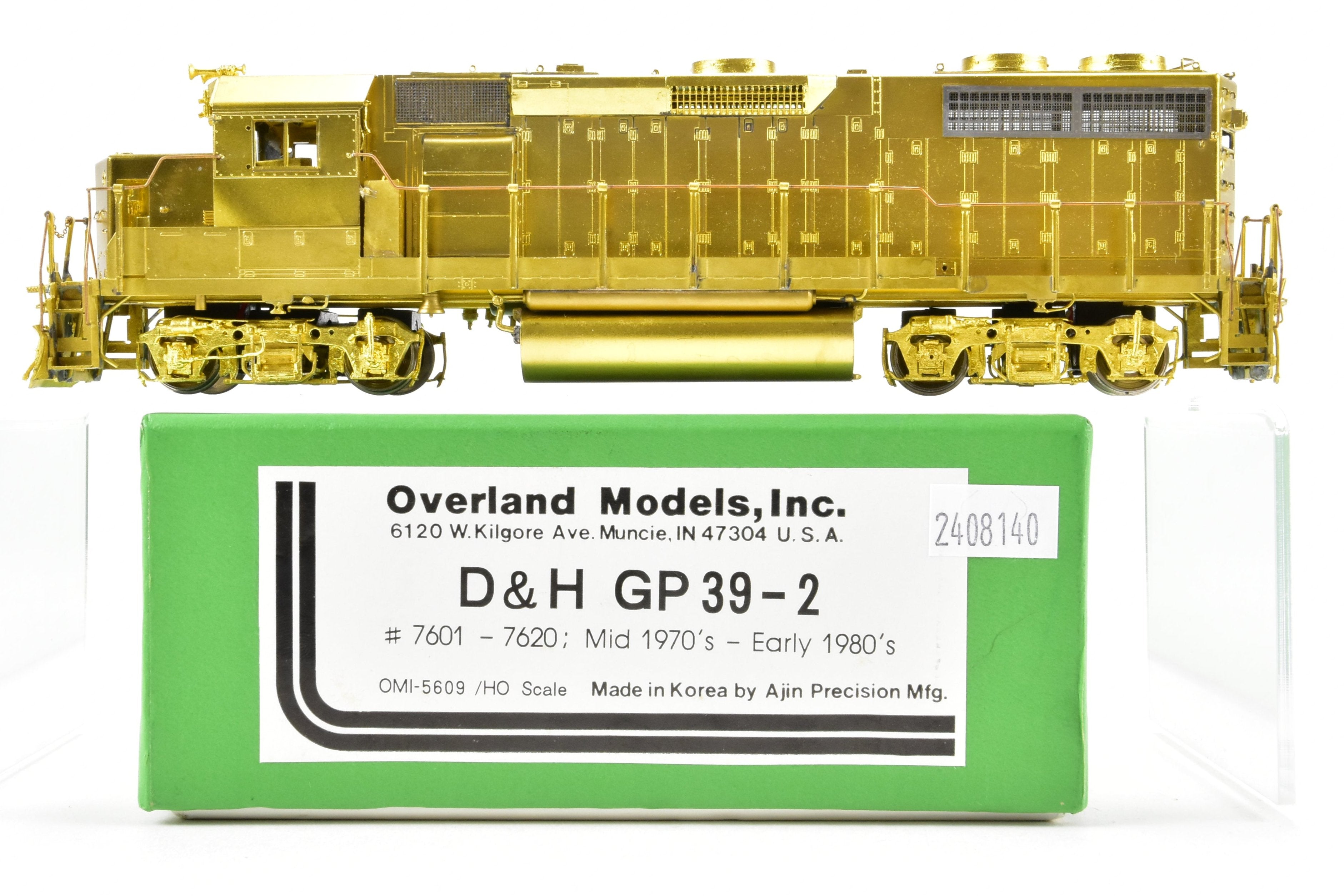 HO Scale Brass Locomotive Model by Overland Models, Inc. (OMI) - Delaware and Hudson EMD GP39-2 Engines Nos. 7601 - 7620