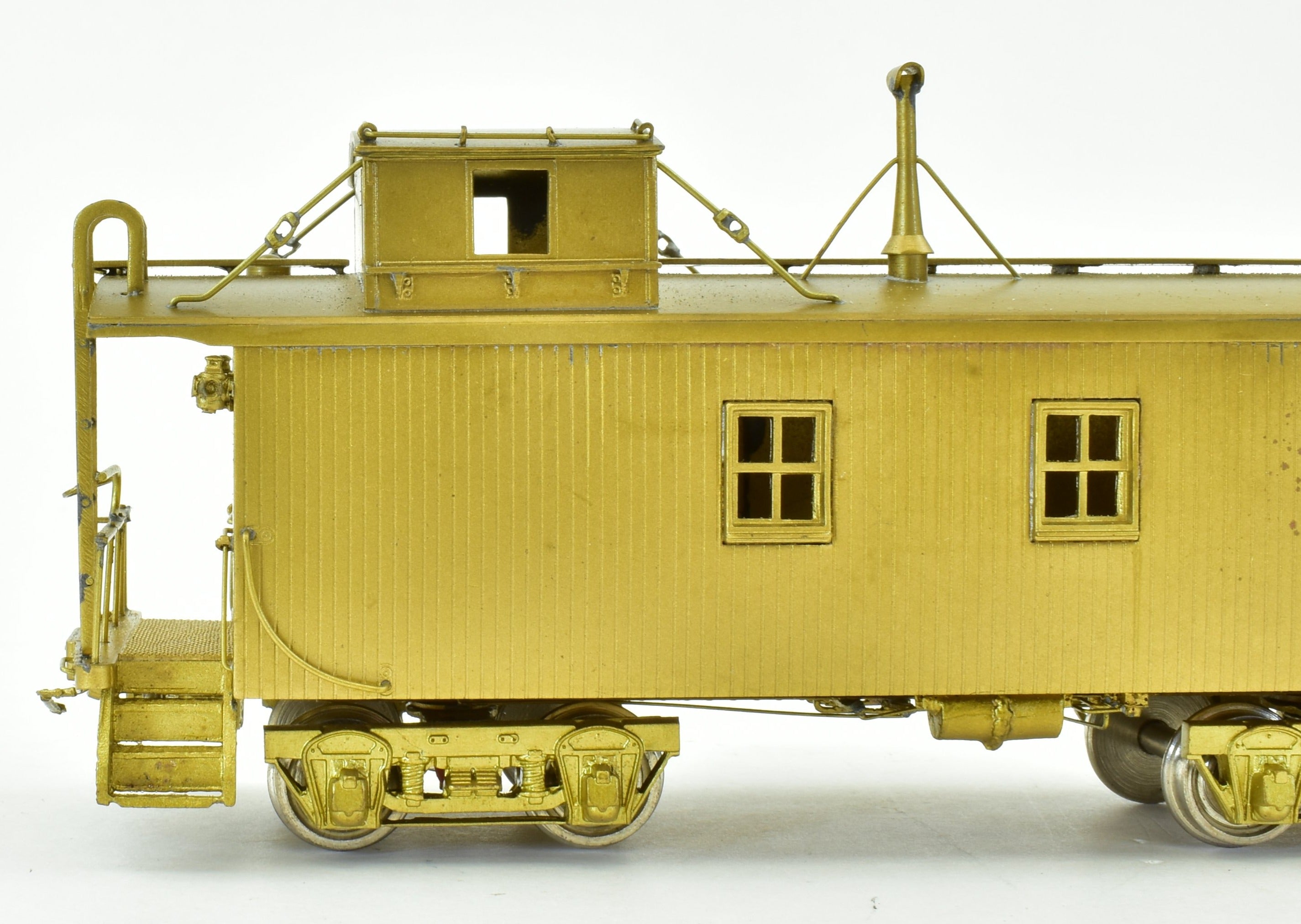 HO Scale Brass Model of Oriental Limited CB&Q - Burlington Route NE - 1 28 - foot Wood Caboose for Model Trains