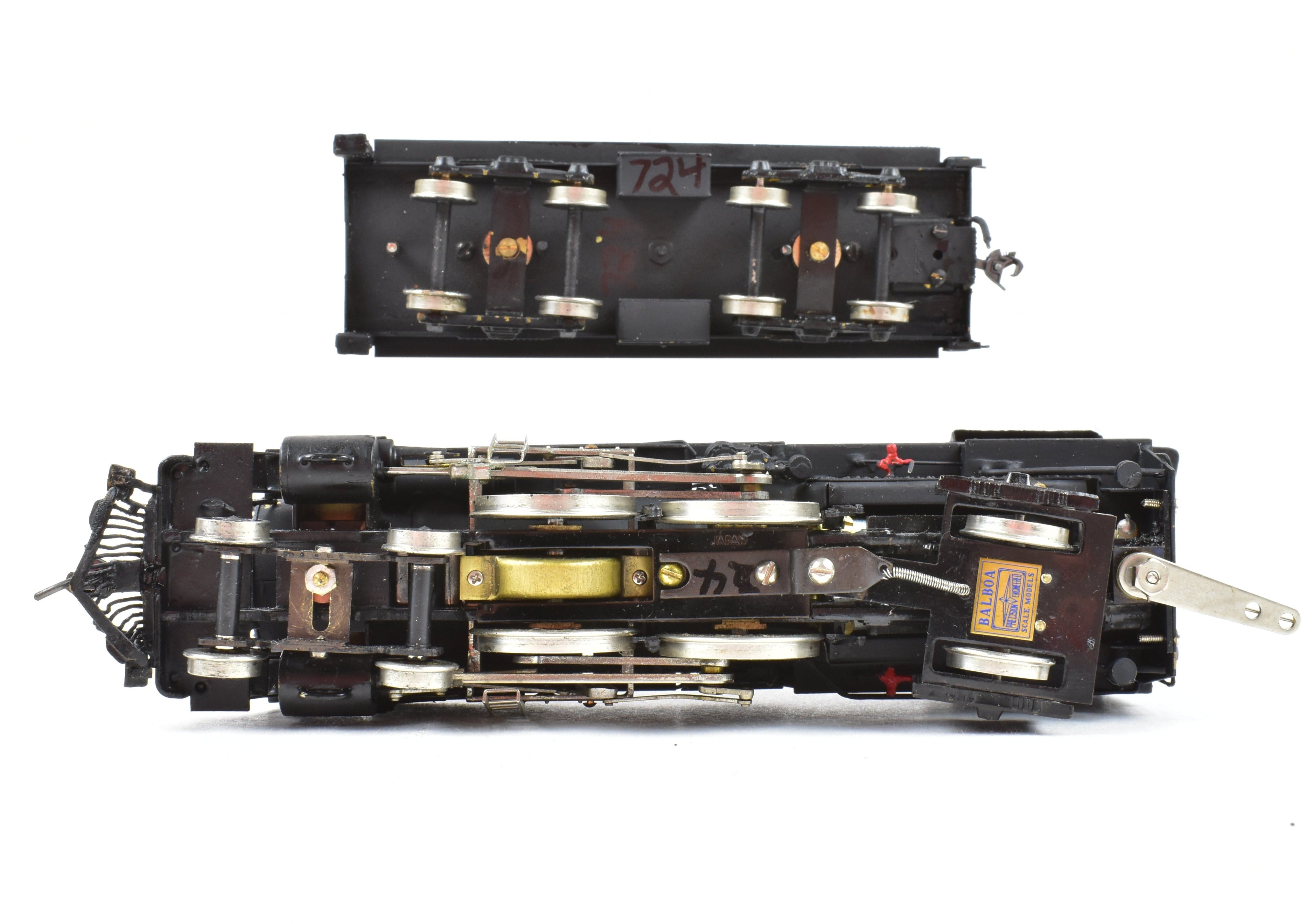 HO Scale Brass Balboa ATSF - Santa Fe 1480 Class 4-4-2 Atlantic Steam Locomotive Model with CP #1488