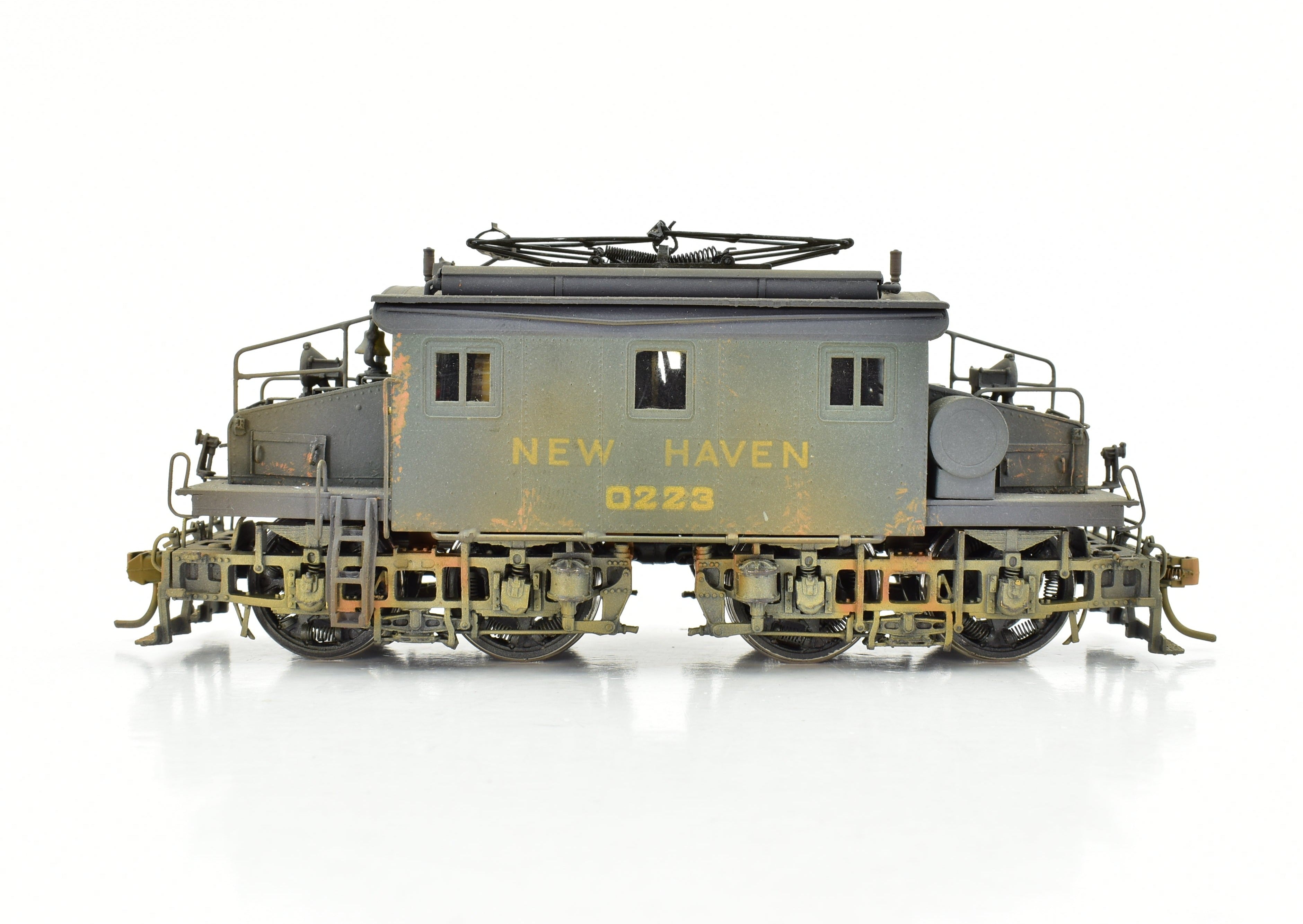 HO Scale Brass OMI - Overland Models Inc. New Haven EY - 2 Electric Switcher Model Locomotive Custom Painted with Unique Weathering 0223