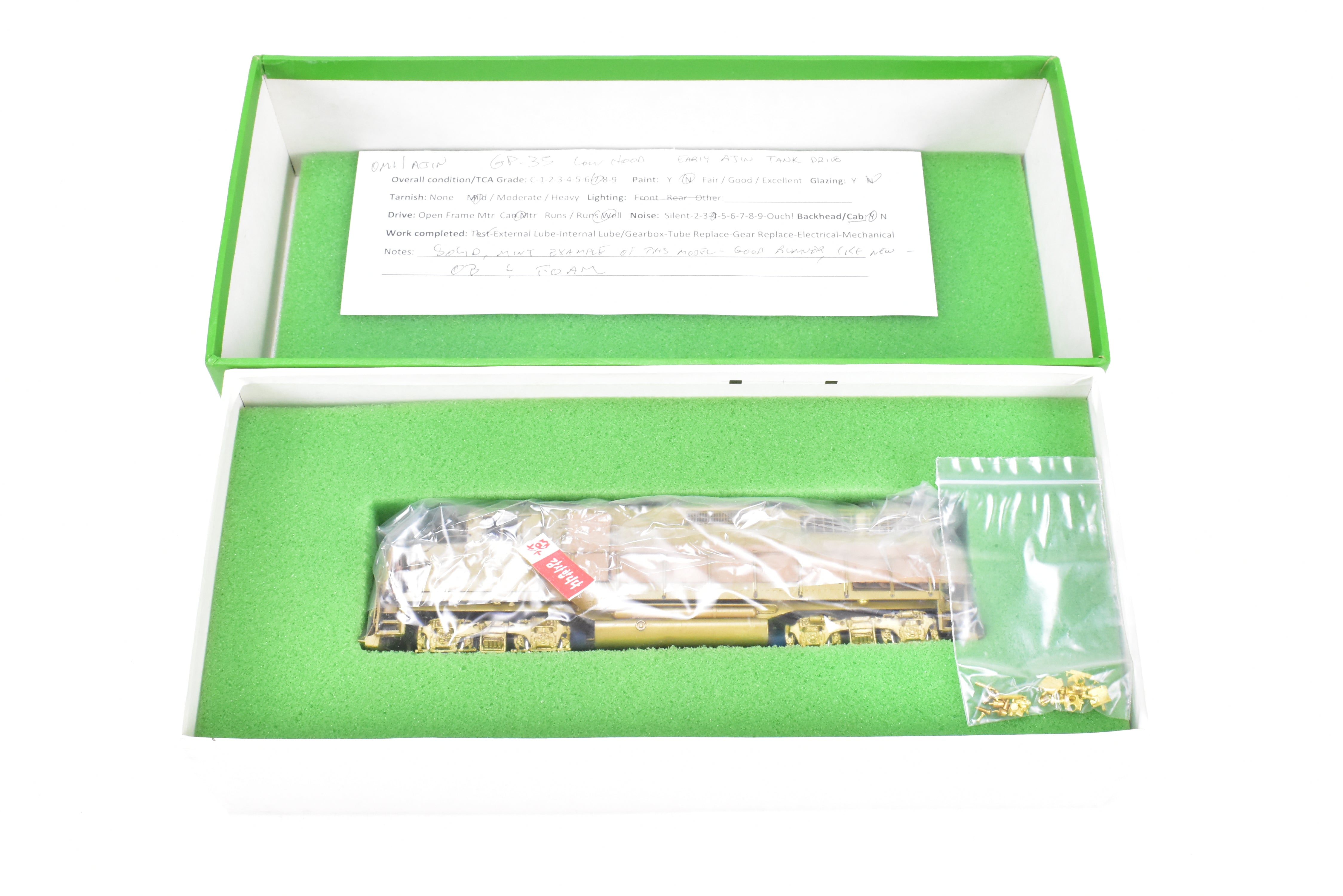 HO Scale Brass Model Train - Overland Models Inc. EMD GP35 Locomotives of Various Roads with Dynamic Brakes and Nose - Mounted Headlight in N Scale