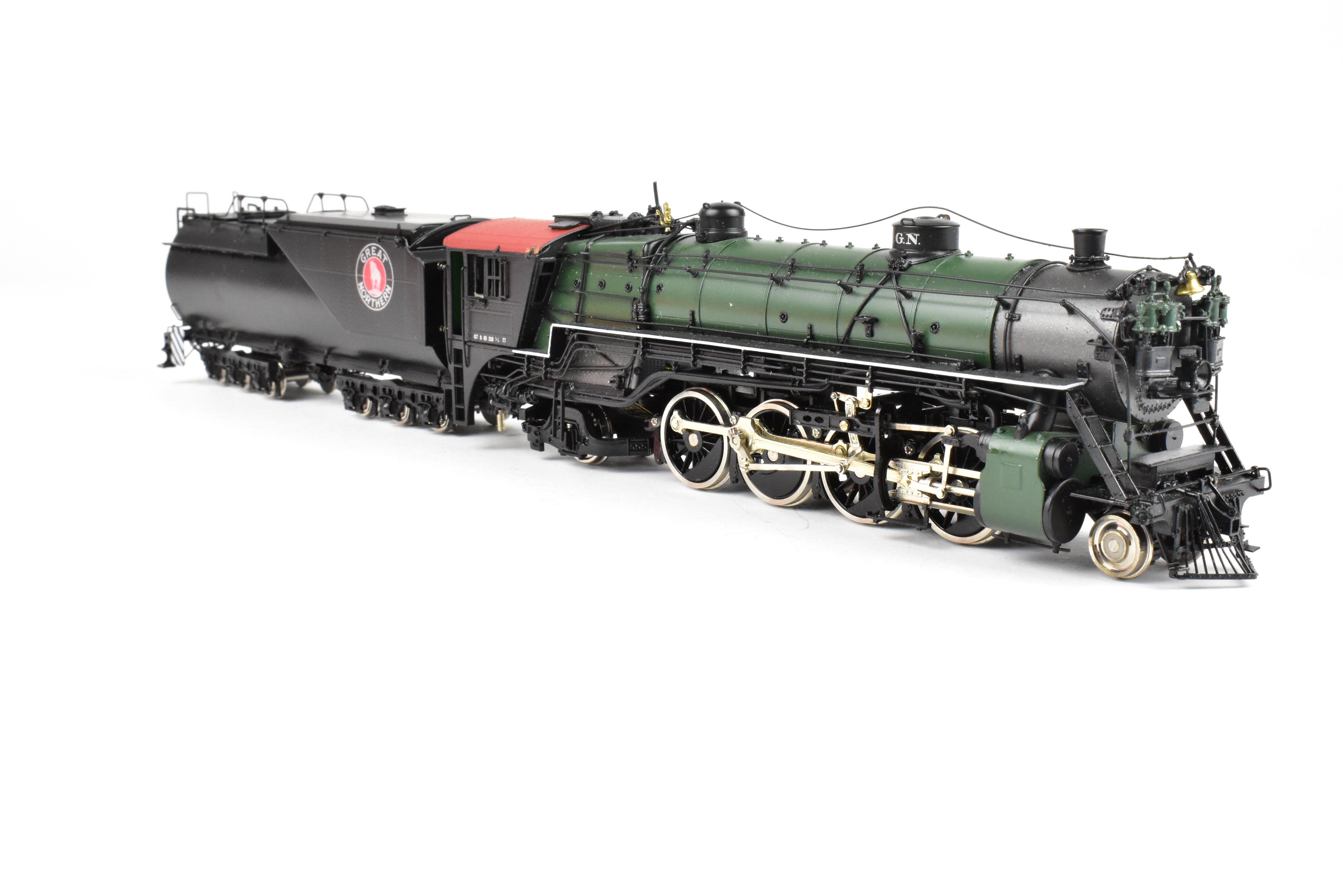 HO Scale Brass Model Train - Precision Scale Co. (PSC) Great Northern Class O - 7 with Vestibule Cab 2 - 8 - 2 Freight Locomotive