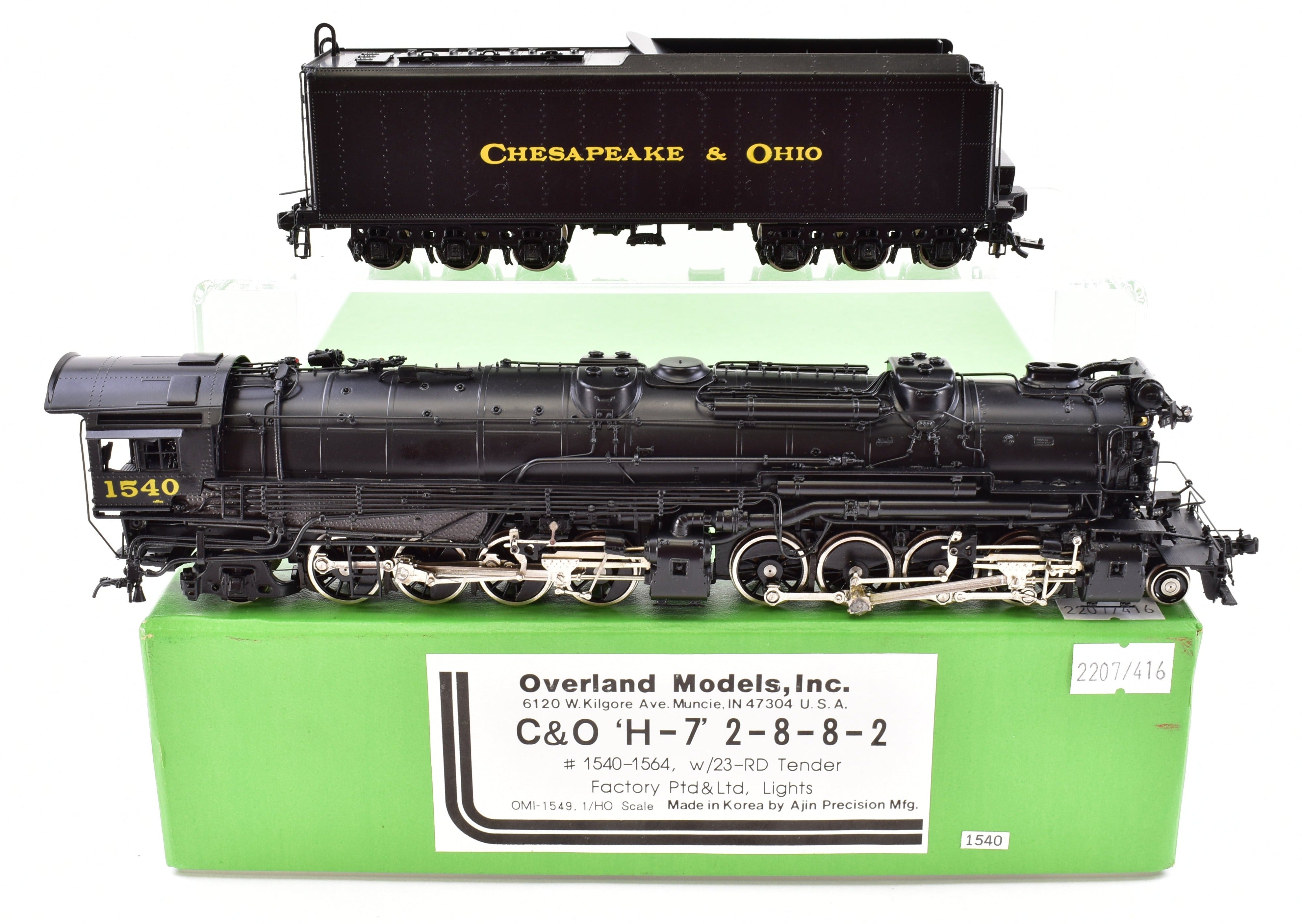 Brass OMI Overland Models C&O Chesapeake & Ohio H-7 2-8-8-2 FP #1540 Model