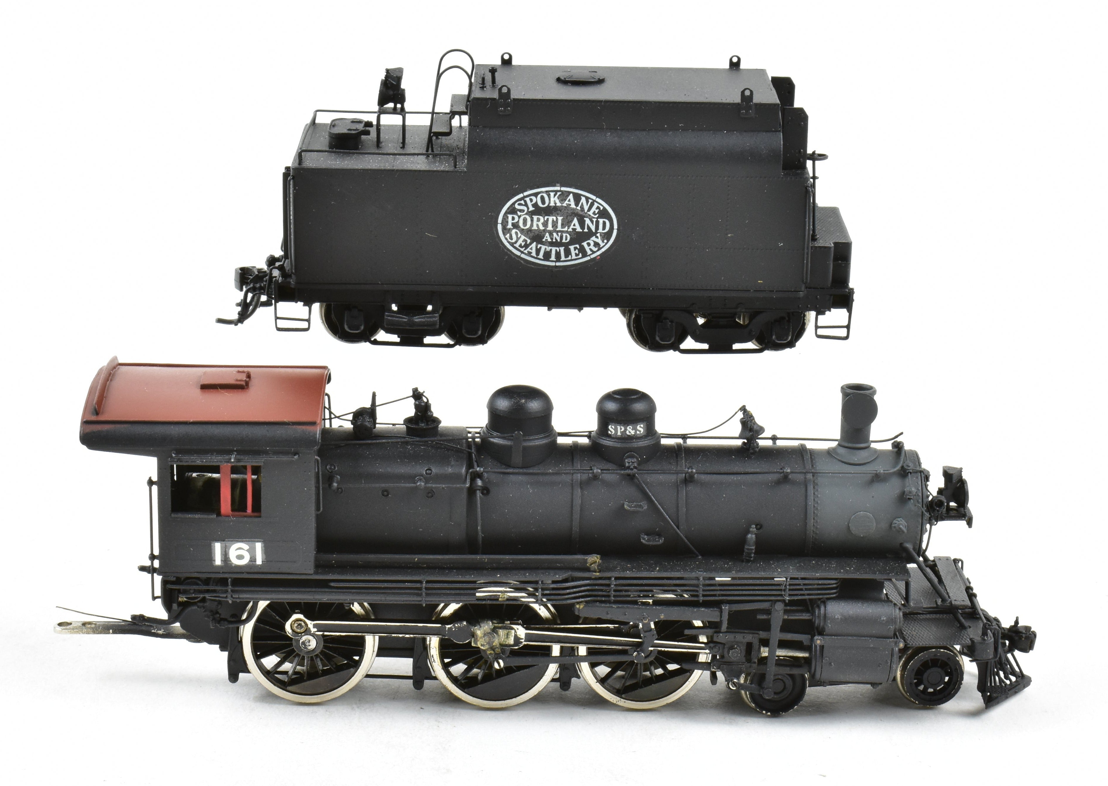 HO Scale Brass Model Train by Overland Models Inc. - Great Northern 4-6-0 E-15 Custom Painted for Spokane Portland & Seattle
